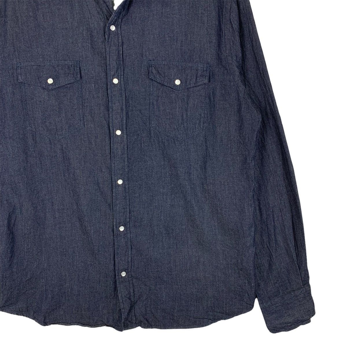 Japanese Brand Vintage Save Khaki United Denim Flannel Shirt Size US M / EU 48-50 / 2 - 3 Thumbnail