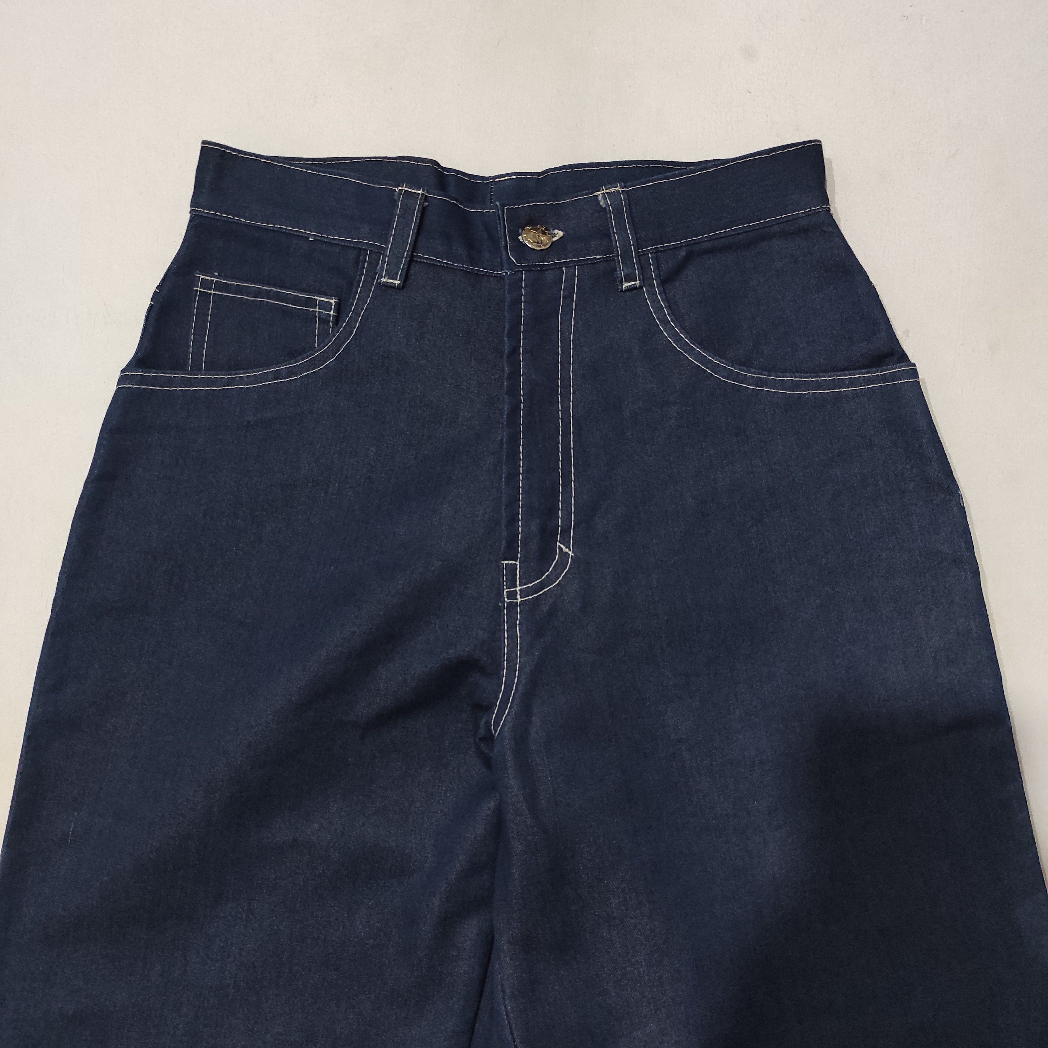 Japanese Brand Custom Denim Jeans Baggy bootcut nice design Size US 27 - 6 Thumbnail