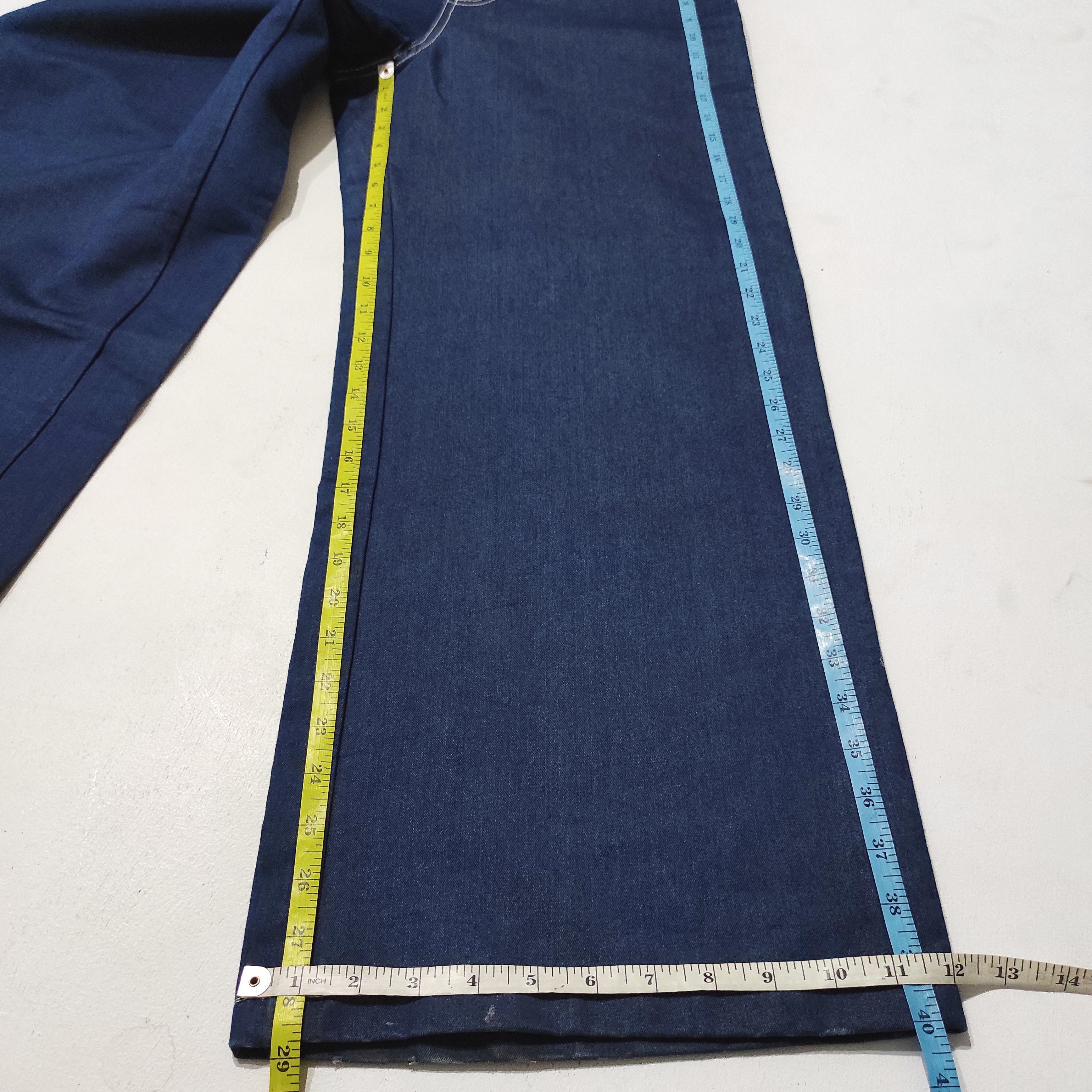Japanese Brand Custom Denim Jeans Baggy bootcut nice design Size US 27 - 13 Thumbnail