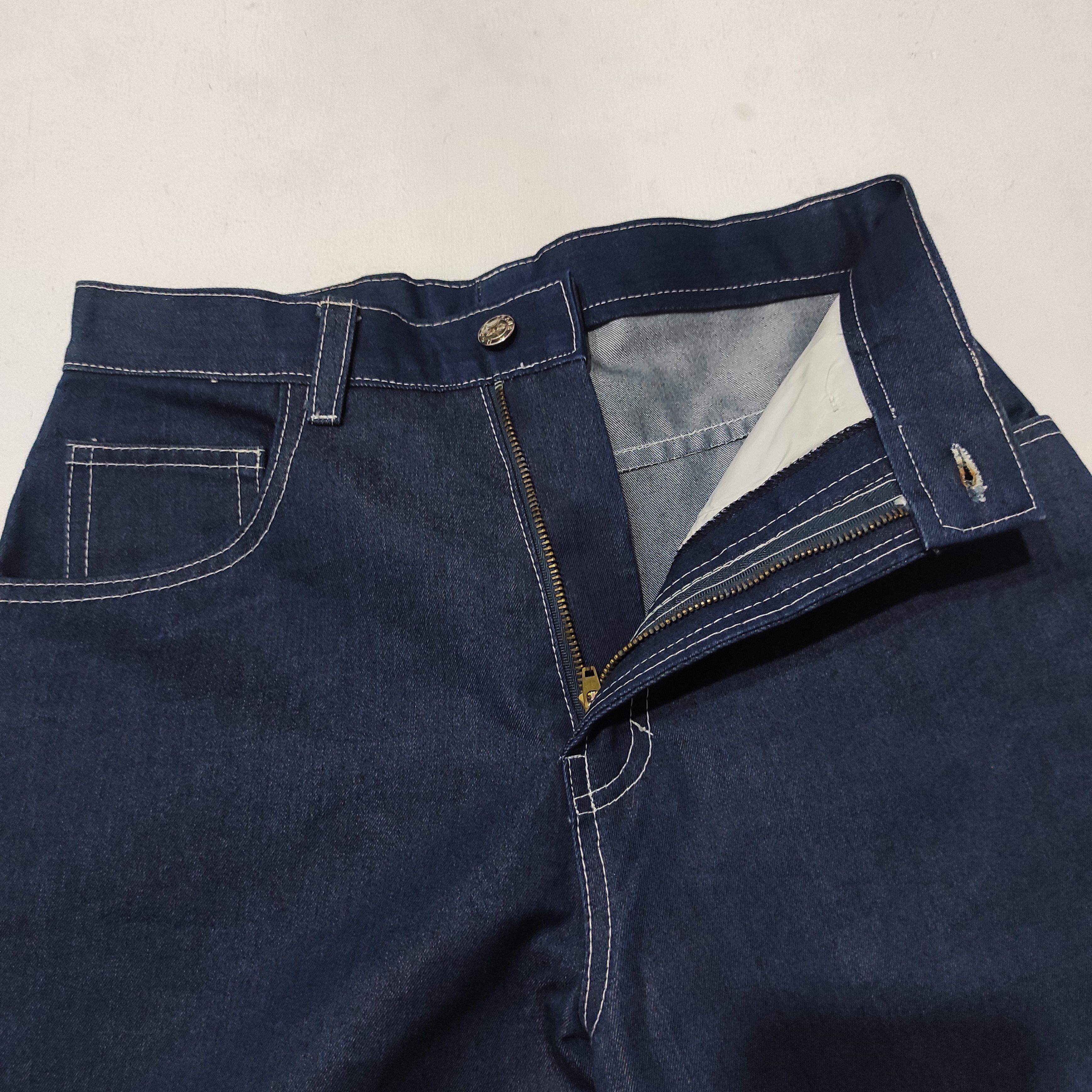 Japanese Brand Custom Denim Jeans Baggy bootcut nice design Size US 27 - 9 Thumbnail