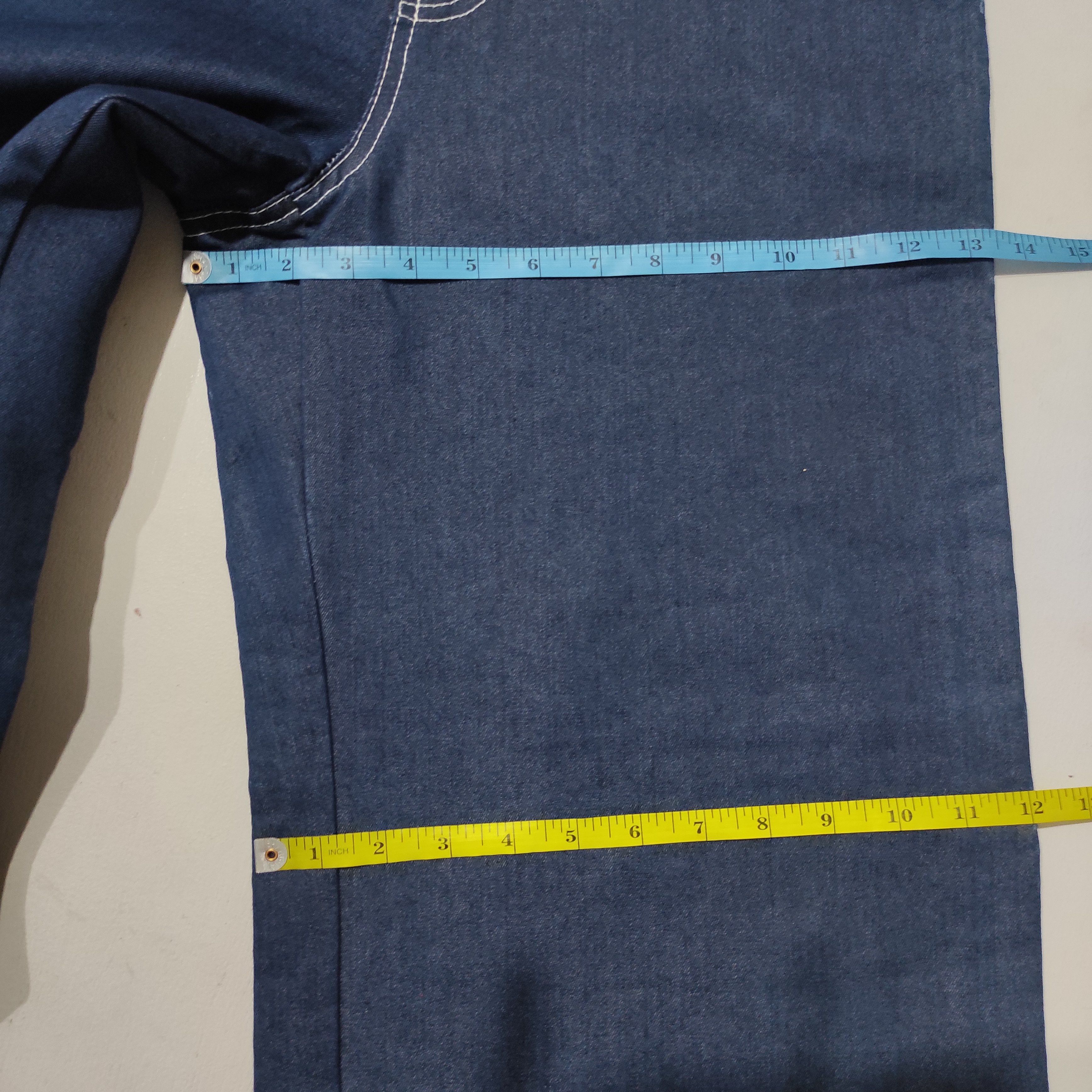 Japanese Brand Custom Denim Jeans Baggy bootcut nice design Size US 27 - 12 Thumbnail
