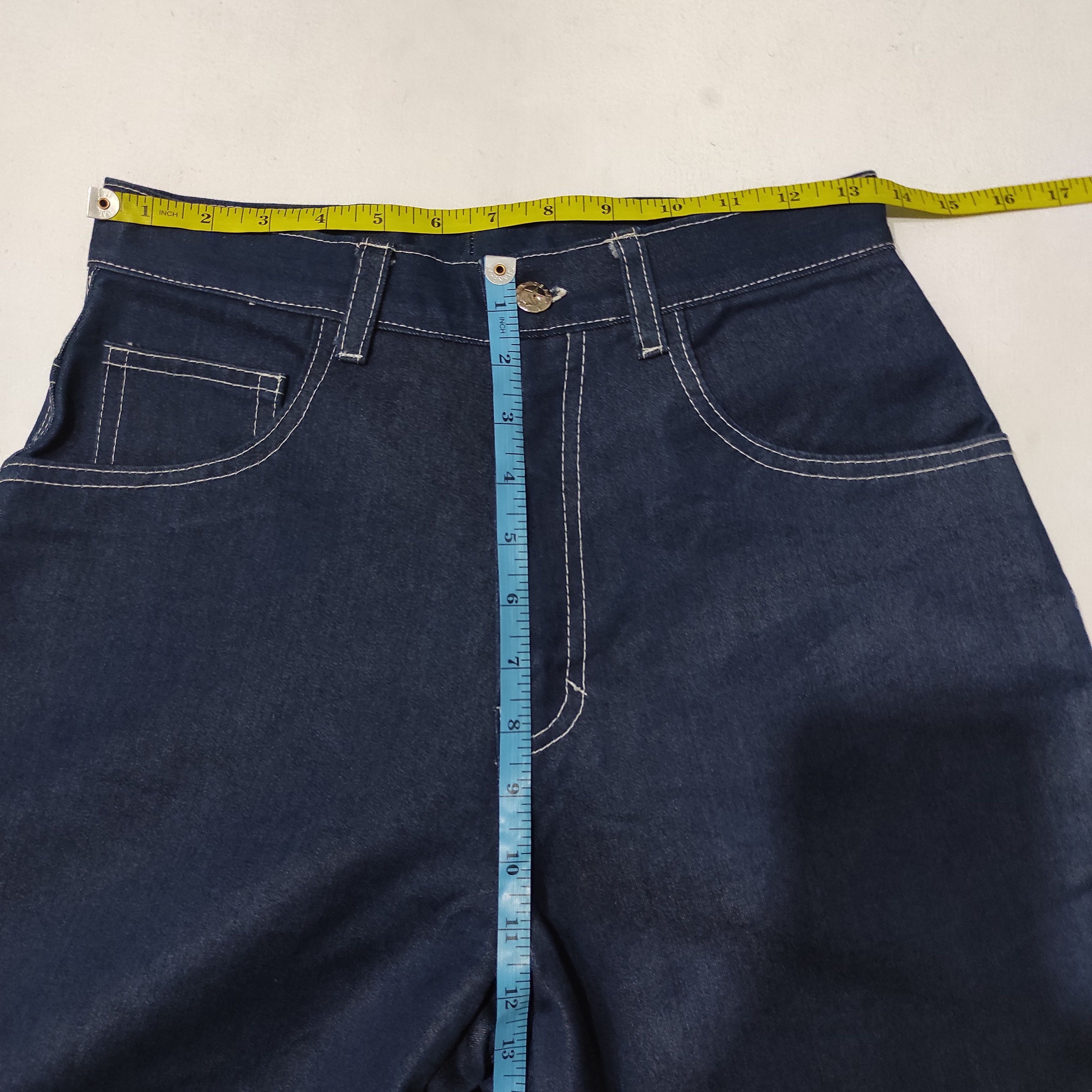 Japanese Brand Custom Denim Jeans Baggy bootcut nice design Size US 27 - 11 Thumbnail