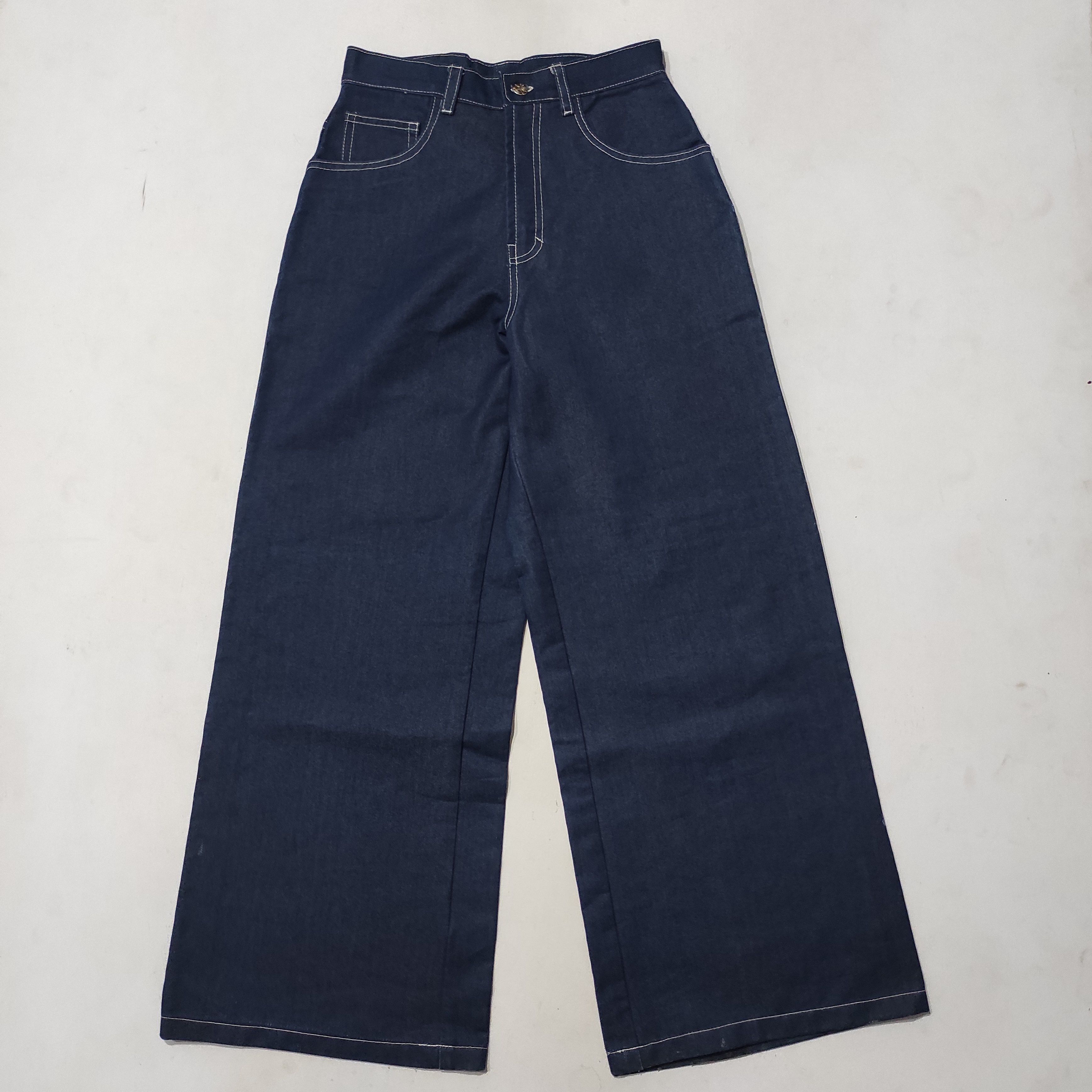 Japanese Brand Custom Denim Jeans Baggy bootcut nice design Size US 27 - 5 Thumbnail