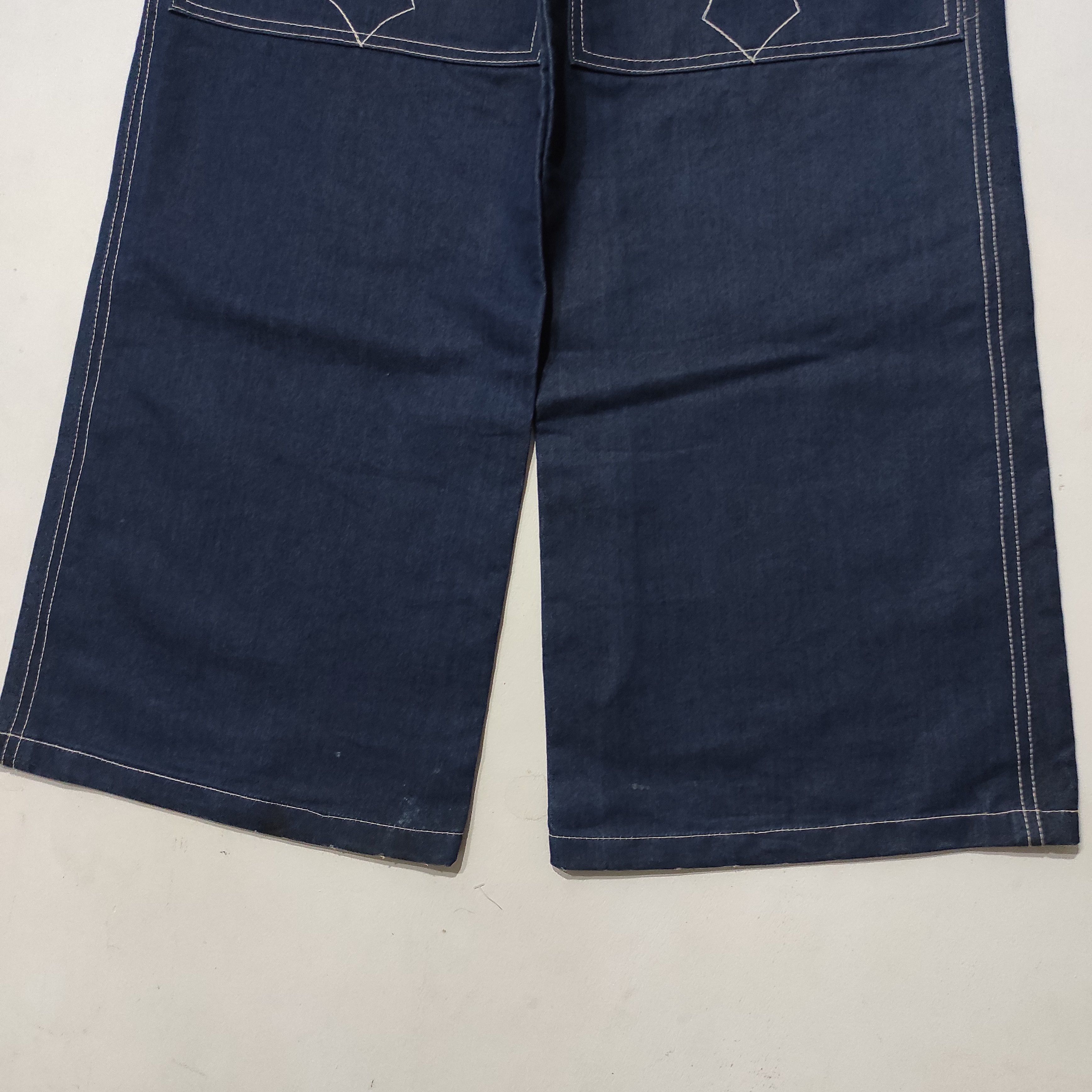 Japanese Brand Custom Denim Jeans Baggy bootcut nice design Size US 27 - 4 Thumbnail