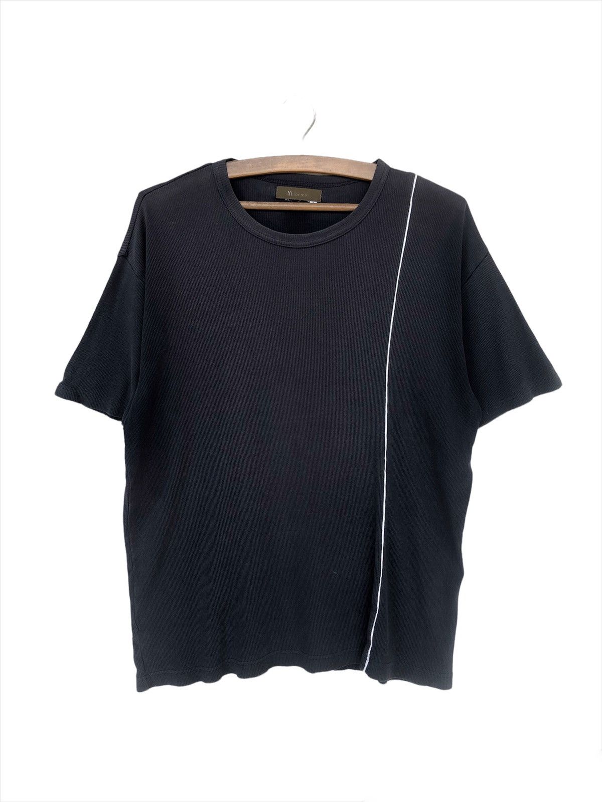 Yohji Yamamoto GRAIL🔥90s Yohji Yamamoto White Line Minimal Black Shirt Size US L / EU 52-54 / 3 - 1 Thumbnail