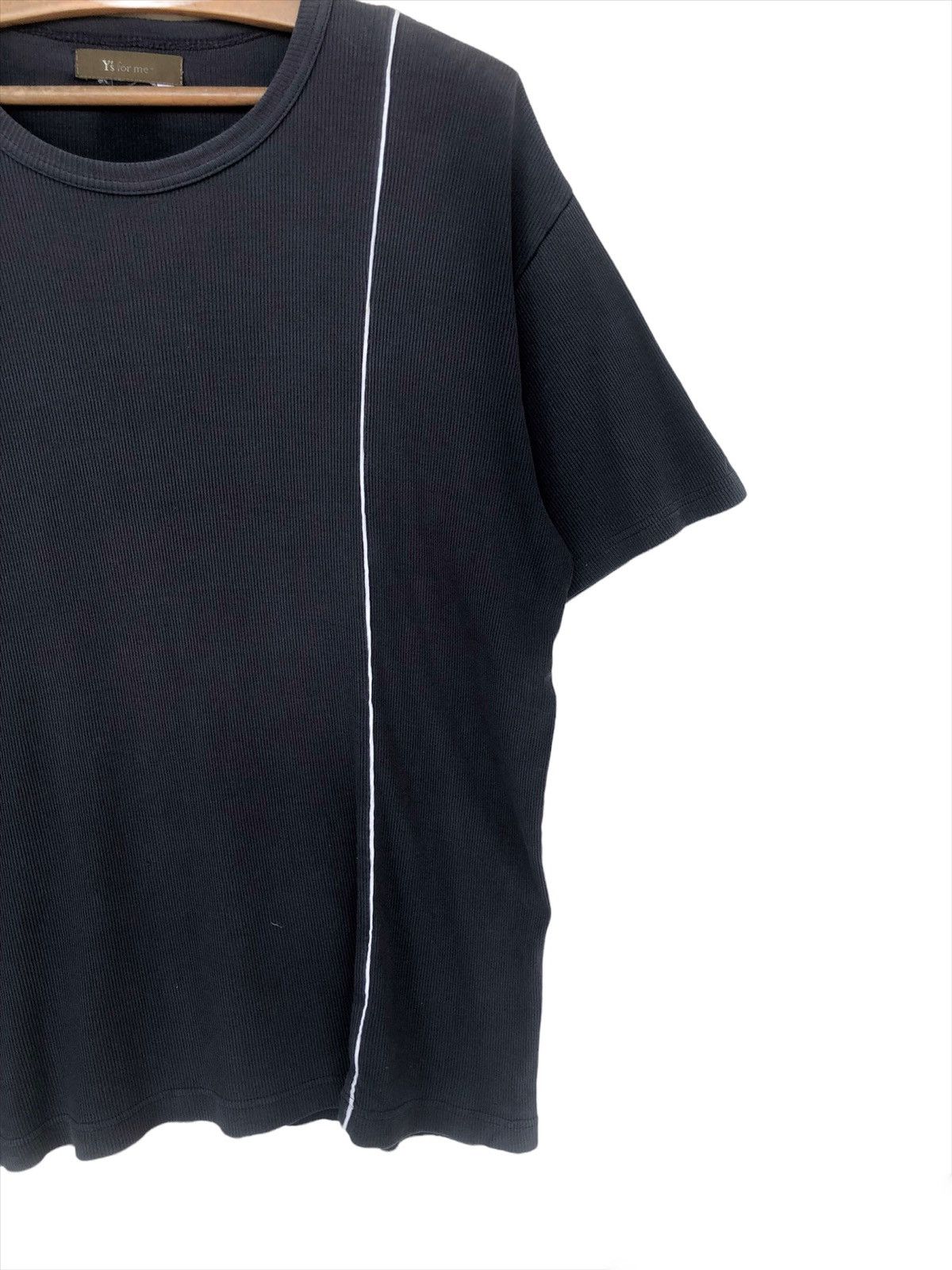 Yohji Yamamoto GRAIL🔥90s Yohji Yamamoto White Line Minimal Black Shirt Size US L / EU 52-54 / 3 - 2 Thumbnail
