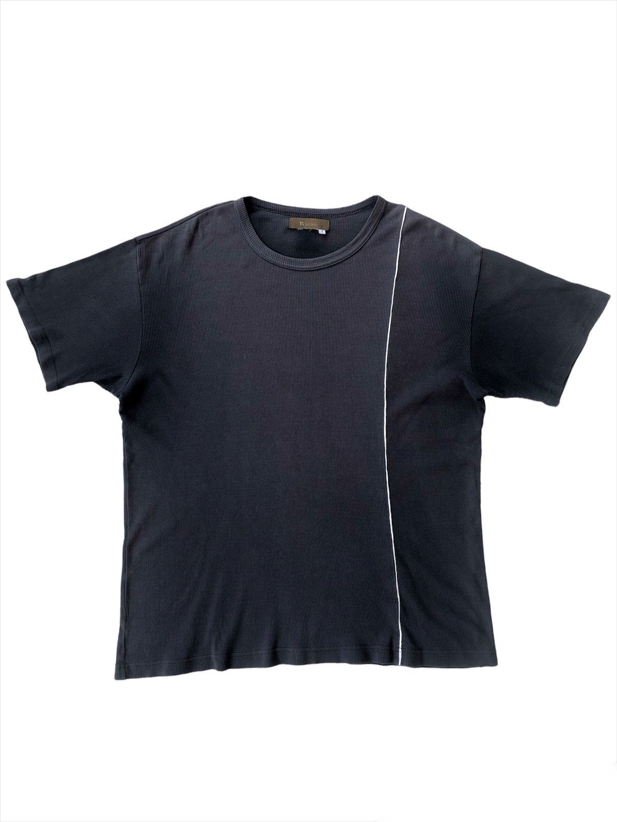 Yohji Yamamoto GRAIL🔥90s Yohji Yamamoto White Line Minimal Black Shirt Size US L / EU 52-54 / 3 - 3 Thumbnail