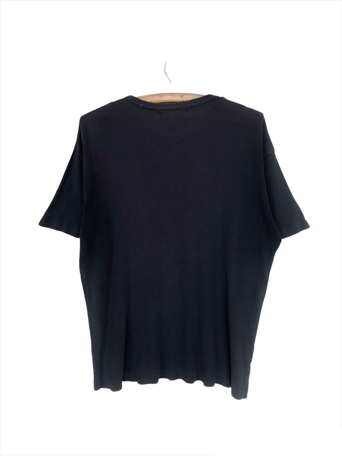 Yohji Yamamoto GRAIL🔥90s Yohji Yamamoto White Line Minimal Black Shirt Size US L / EU 52-54 / 3 - 4 Thumbnail