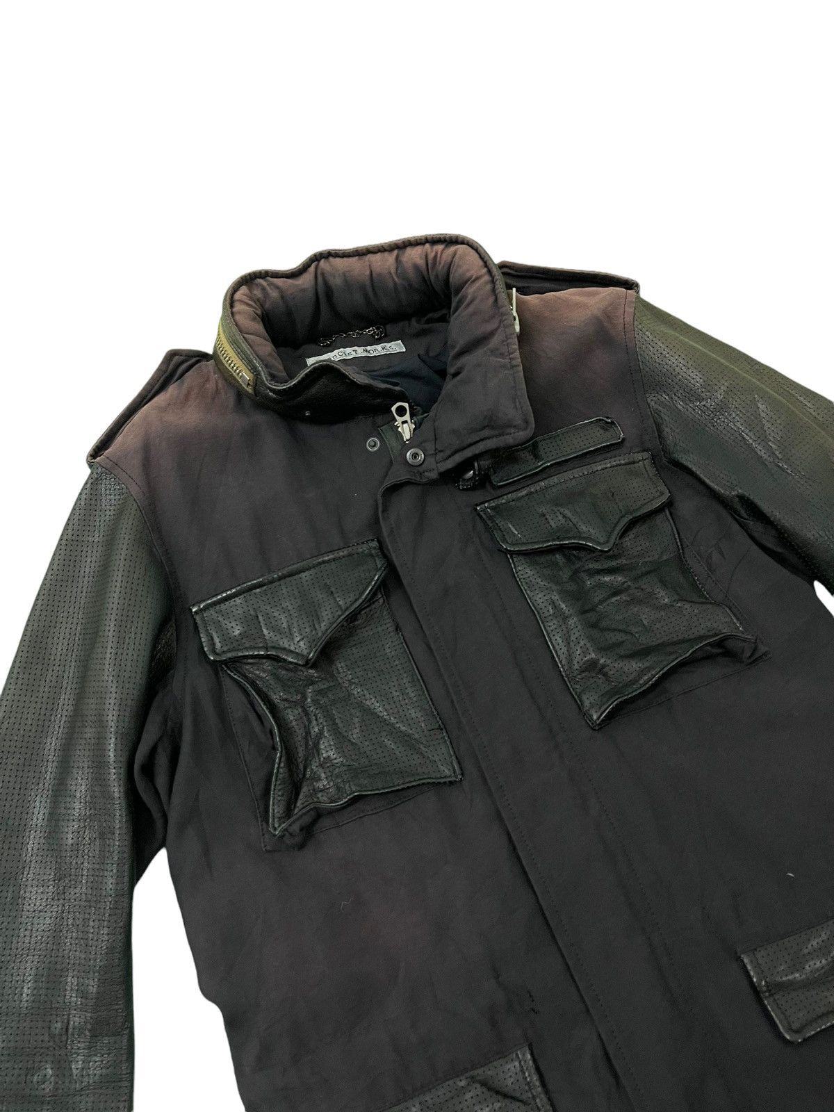 If Six Was Nine Hybrid Leather Cotton Francist Morks Jacket Military M65 7🟩 Size US S / EU 44-46 / 1 - 4 Thumbnail