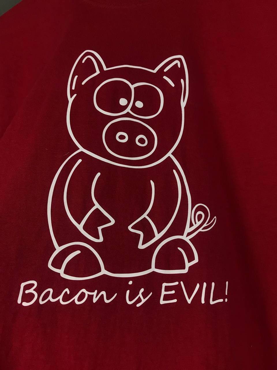 Vintage Bacon is Evil vintage streetwear animal humor tee Size US S / EU 44-46 / 1 - 3 Thumbnail