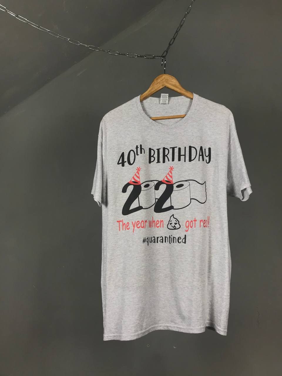 Other × Vintage Quarantined 2020 humor vintage streetwear gray tee Size US L / EU 52-54 / 3 - 1 Thumbnail