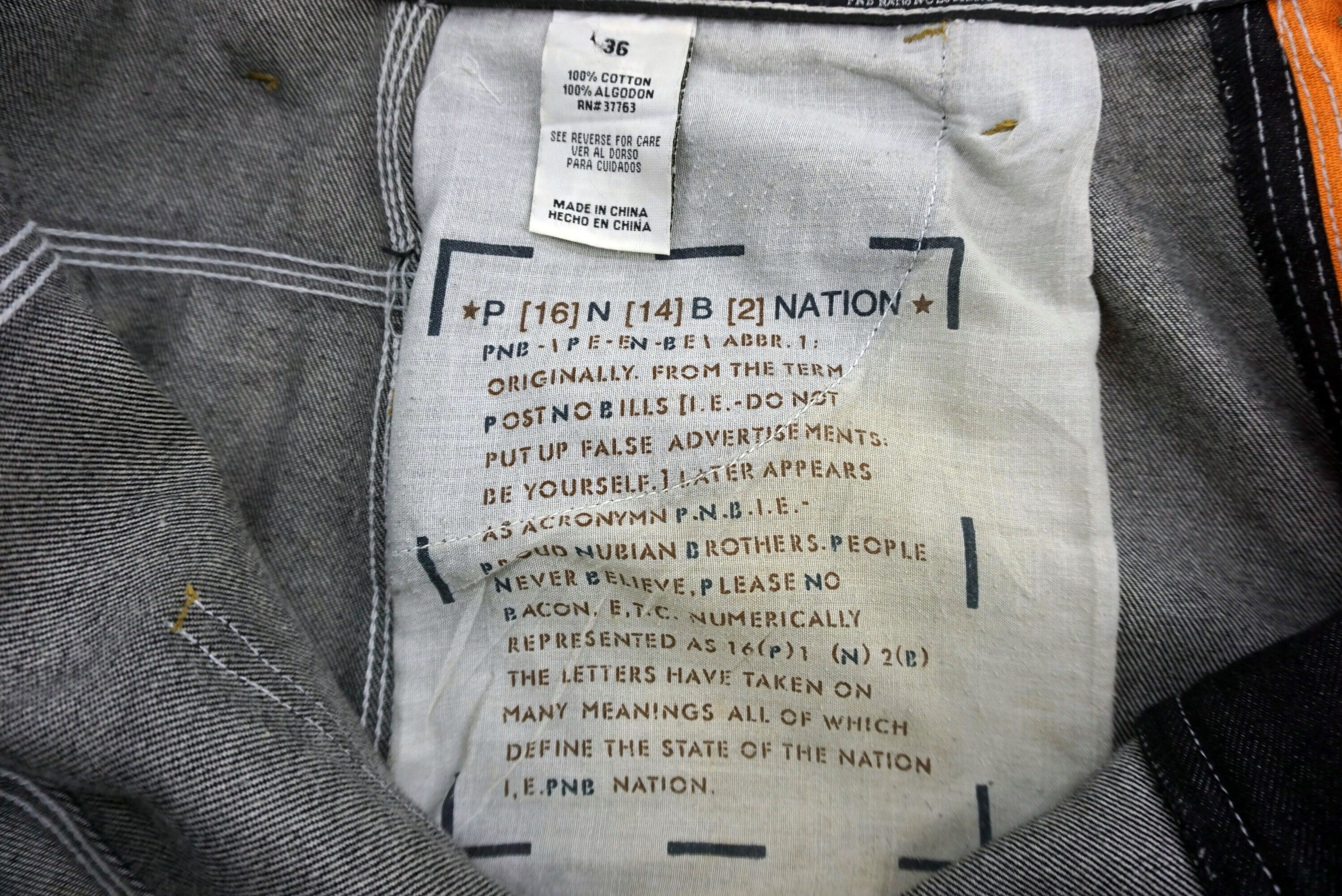 Vintage PNB Nation Carpenter Hip Hop Skateboards Baggy Jeans Pants Size US 36 / EU 52 - 12 Thumbnail