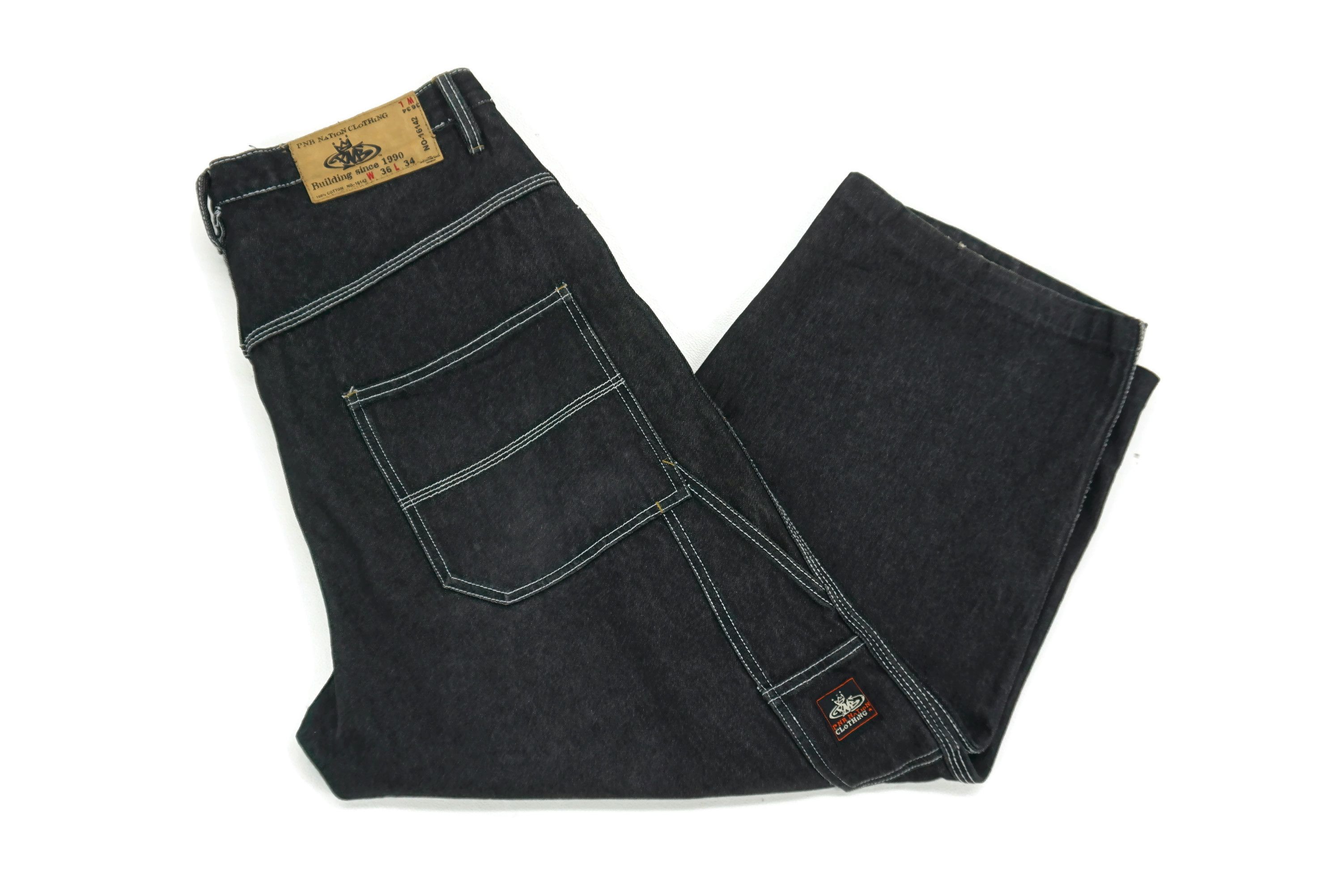 Vintage PNB Nation Carpenter Hip Hop Skateboards Baggy Jeans Pants Size US 36 / EU 52 - 4 Thumbnail