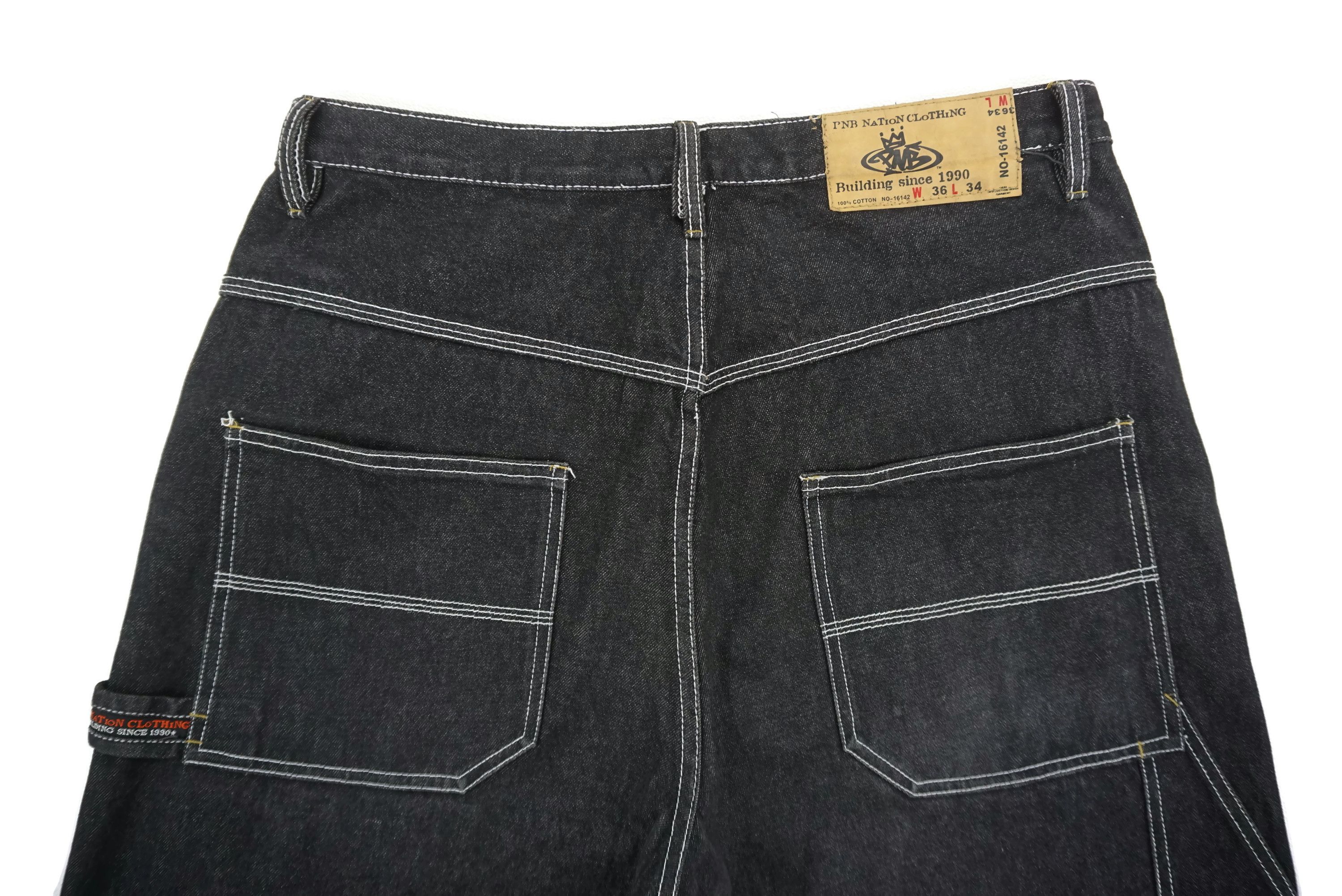 Vintage PNB Nation Carpenter Hip Hop Skateboards Baggy Jeans Pants Size US 36 / EU 52 - 7 Thumbnail