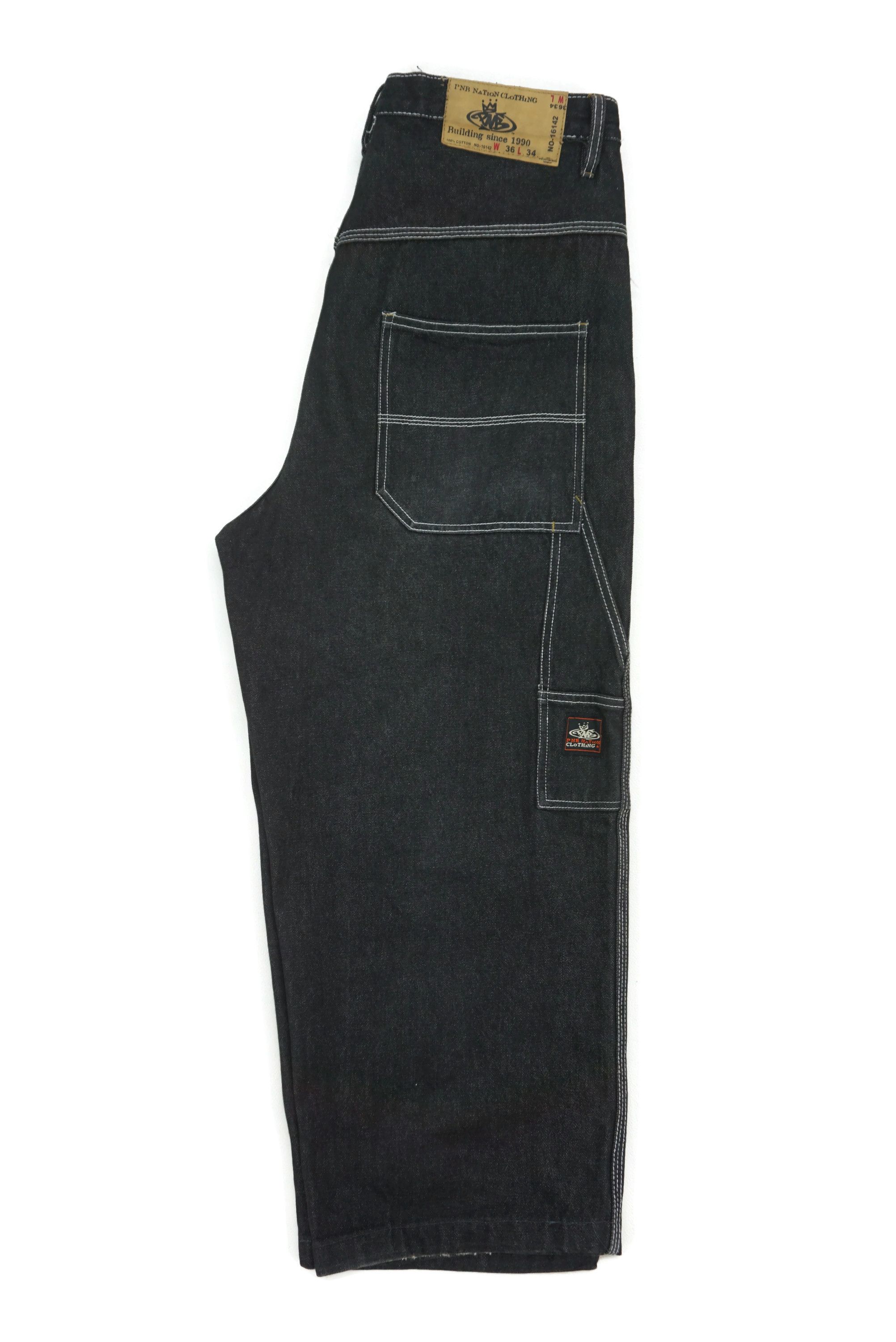 Vintage PNB Nation Carpenter Hip Hop Skateboards Baggy Jeans Pants Size US 36 / EU 52 - 3 Thumbnail