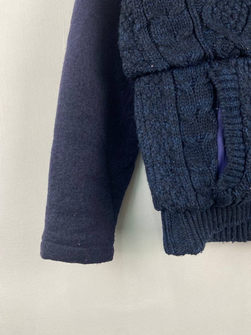 Vintage Vintage Japanese Cable Knitt Varsity Jacket Size US L / EU 52-54 / 3 - 10 Thumbnail