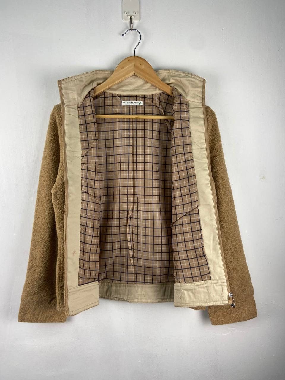 Lyle & Scott DEADSTOCK Vintage Lyle & Scott Jacket Pastel Brown Size US S / EU 44-46 / 1 - 3 Thumbnail