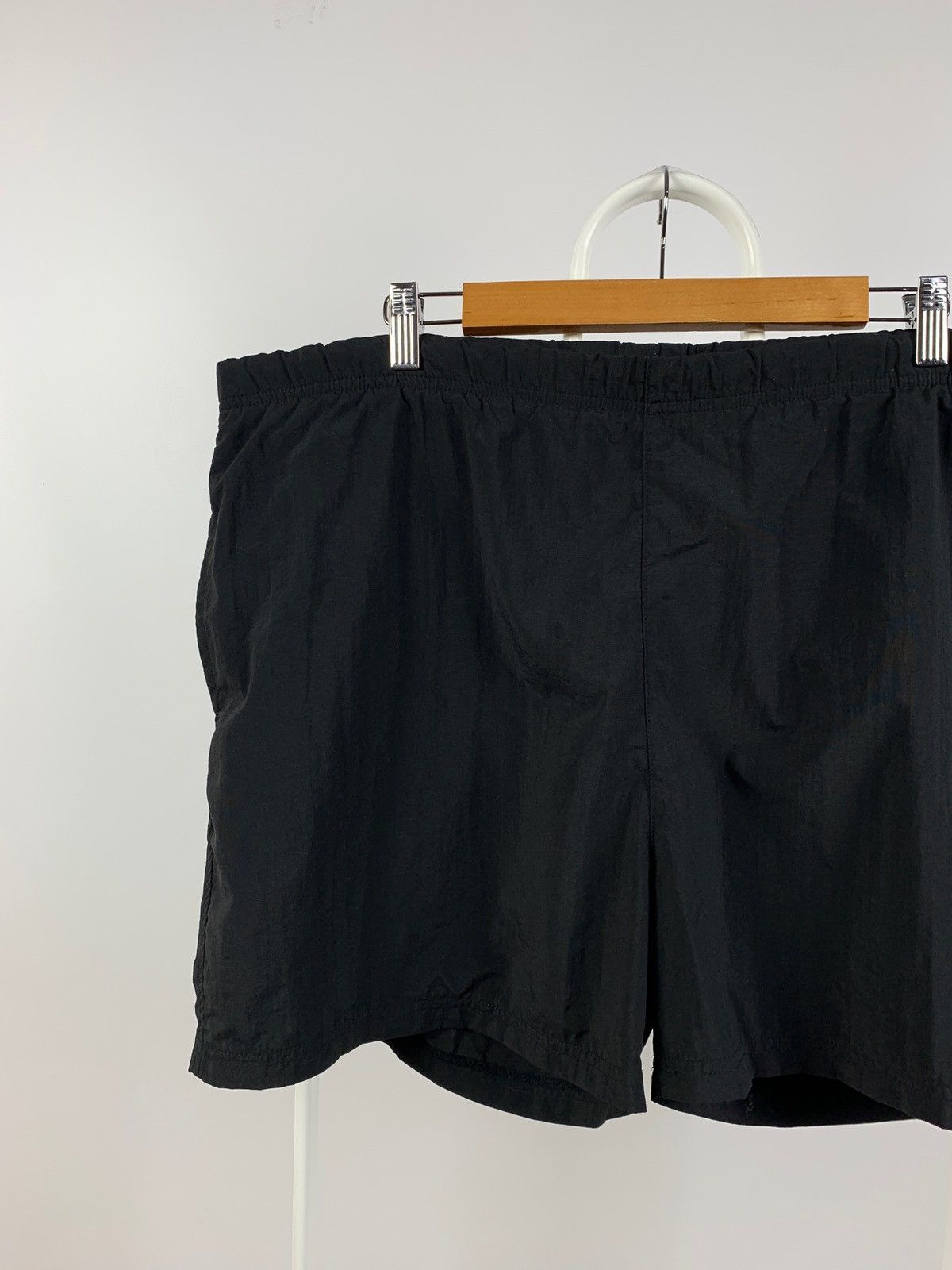 Nike 90s Vintage Nike Black Nylon Mini Swoosh Shorts Travis Style Size US 36 / EU 52 - 4 Thumbnail