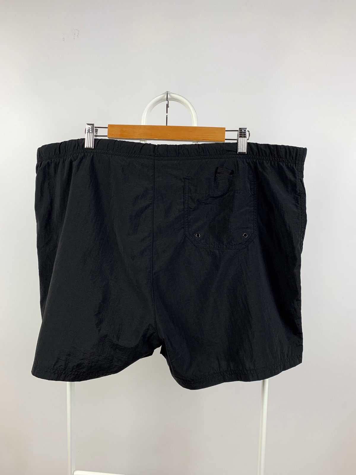 Nike 90s Vintage Nike Black Nylon Mini Swoosh Shorts Travis Style Size US 36 / EU 52 - 2 Thumbnail