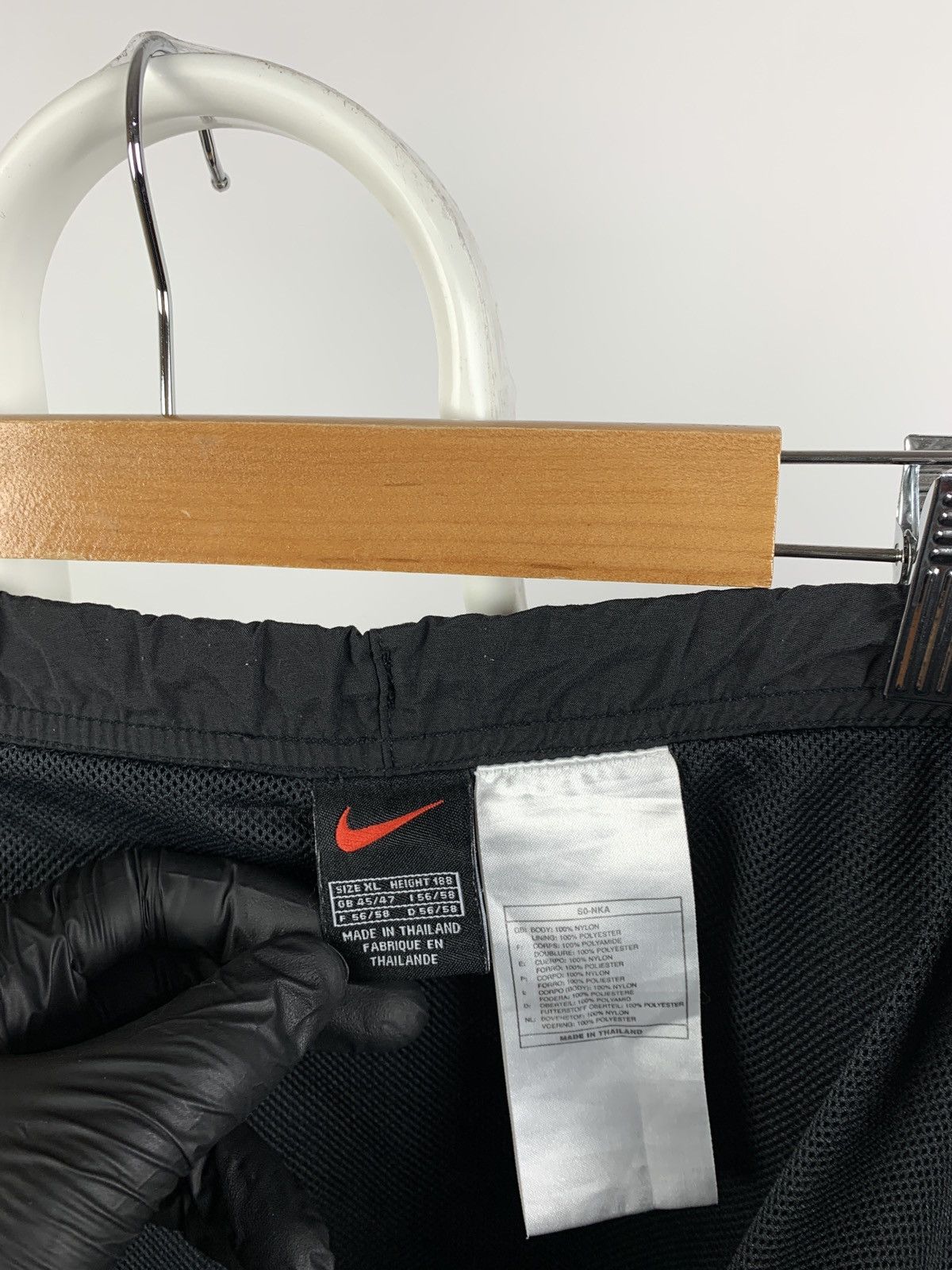 Nike 90s Vintage Nike Black Nylon Mini Swoosh Shorts Travis Style Size US 36 / EU 52 - 6 Thumbnail