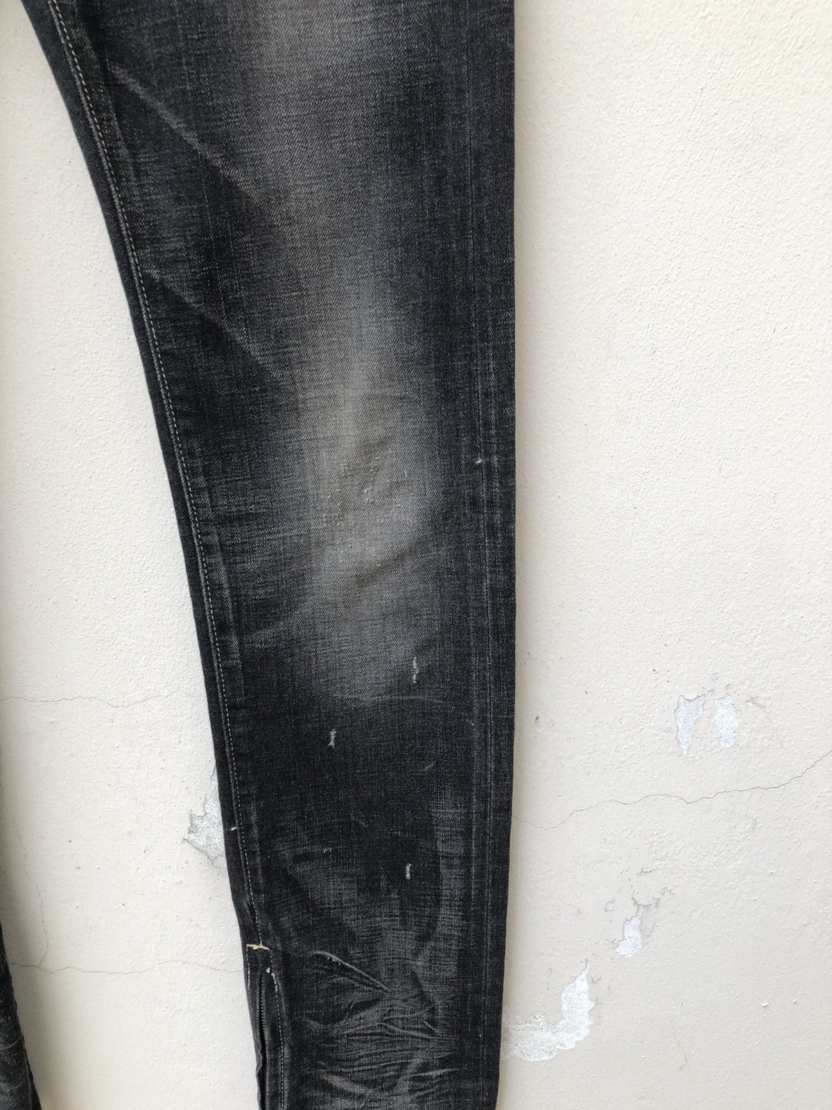 Devilock Vintage Glamb Japan Faded Black Denim Zipper Hem Slim Jeans Size US 30 / EU 46 - 12 Thumbnail