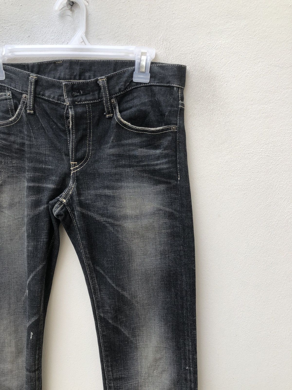 Devilock Vintage Glamb Japan Faded Black Denim Zipper Hem Slim Jeans Size US 30 / EU 46 - 11 Thumbnail