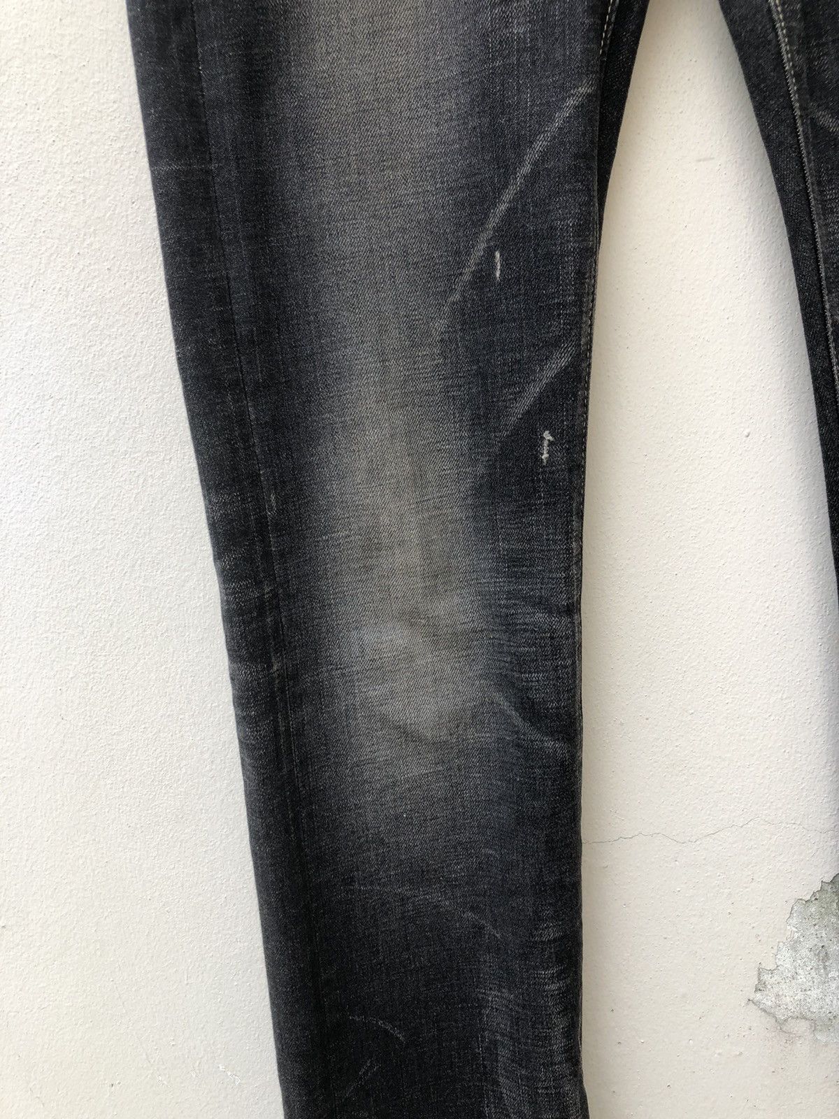 Devilock Vintage Glamb Japan Faded Black Denim Zipper Hem Slim Jeans Size US 30 / EU 46 - 6 Thumbnail