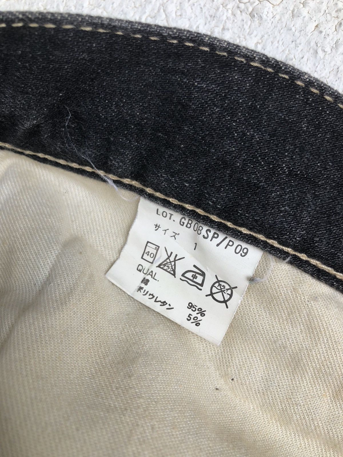 Devilock Vintage Glamb Japan Faded Black Denim Zipper Hem Slim Jeans Size US 30 / EU 46 - 23 Thumbnail