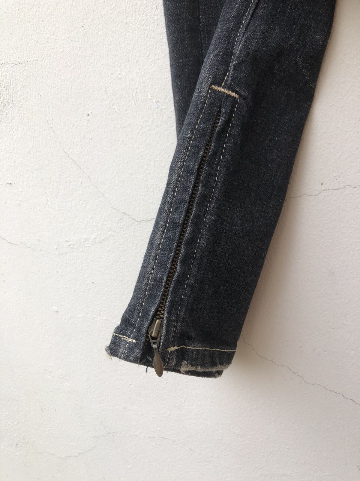 Devilock Vintage Glamb Japan Faded Black Denim Zipper Hem Slim Jeans Size US 30 / EU 46 - 9 Thumbnail