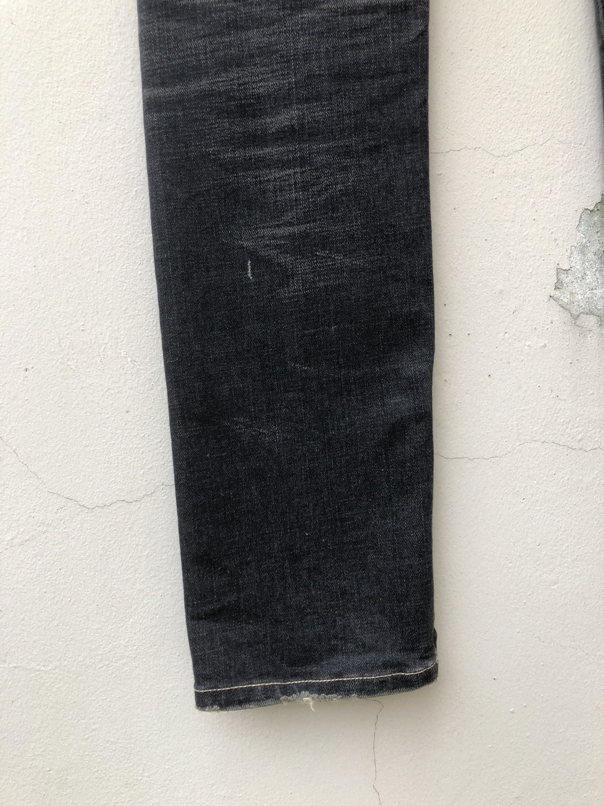 Devilock Vintage Glamb Japan Faded Black Denim Zipper Hem Slim Jeans Size US 30 / EU 46 - 17 Thumbnail