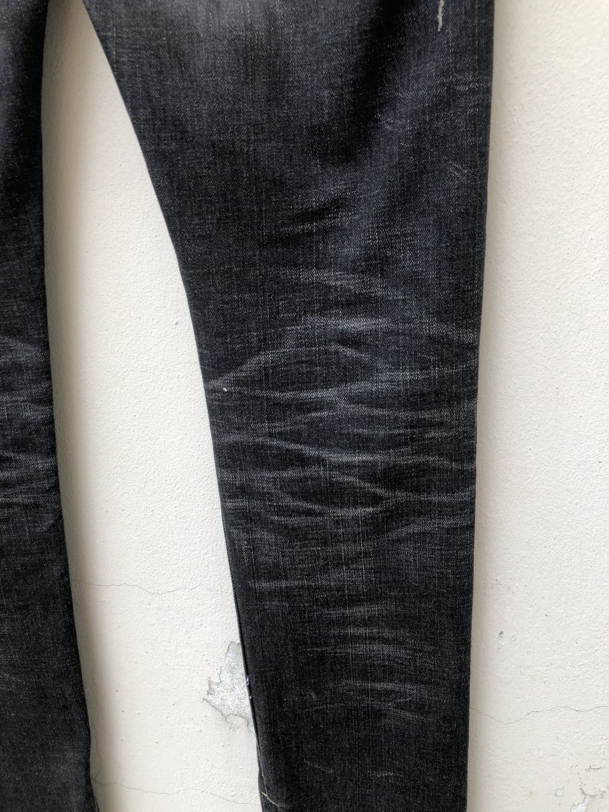 Devilock Vintage Glamb Japan Faded Black Denim Zipper Hem Slim Jeans Size US 30 / EU 46 - 19 Thumbnail