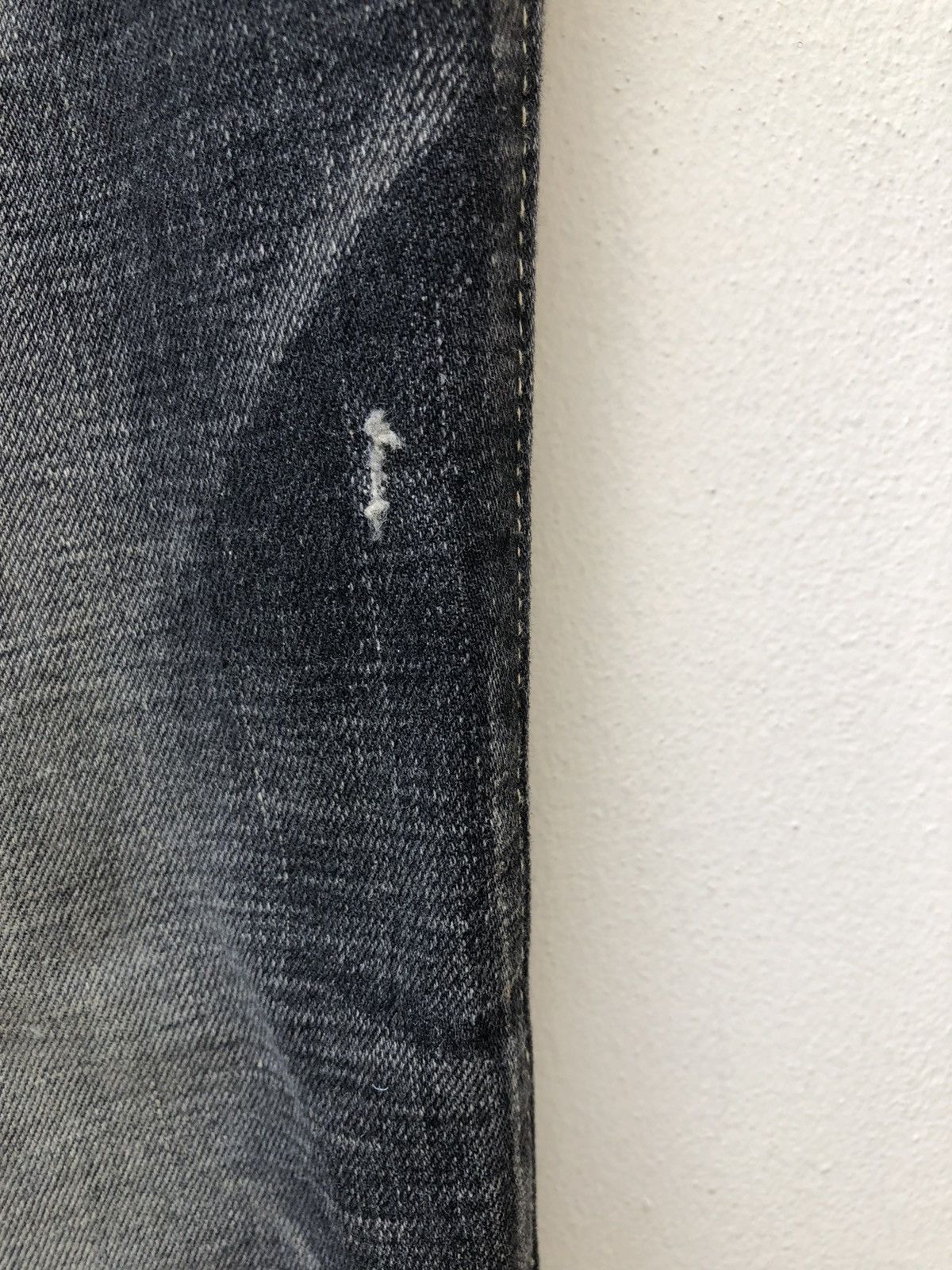 Devilock Vintage Glamb Japan Faded Black Denim Zipper Hem Slim Jeans Size US 30 / EU 46 - 7 Thumbnail