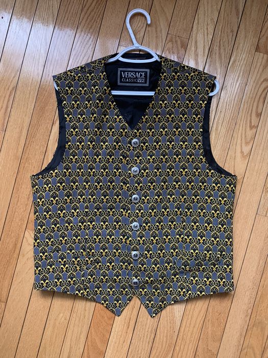 Vintage Versace Classic V2 Vest **Style Worn by 2Pac** | Grailed