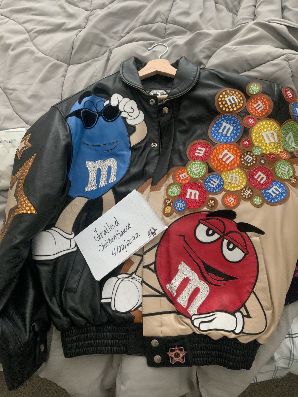 JH Design Limited Edition M&M Swarovski Lambskin Jacket 3000$ RRP