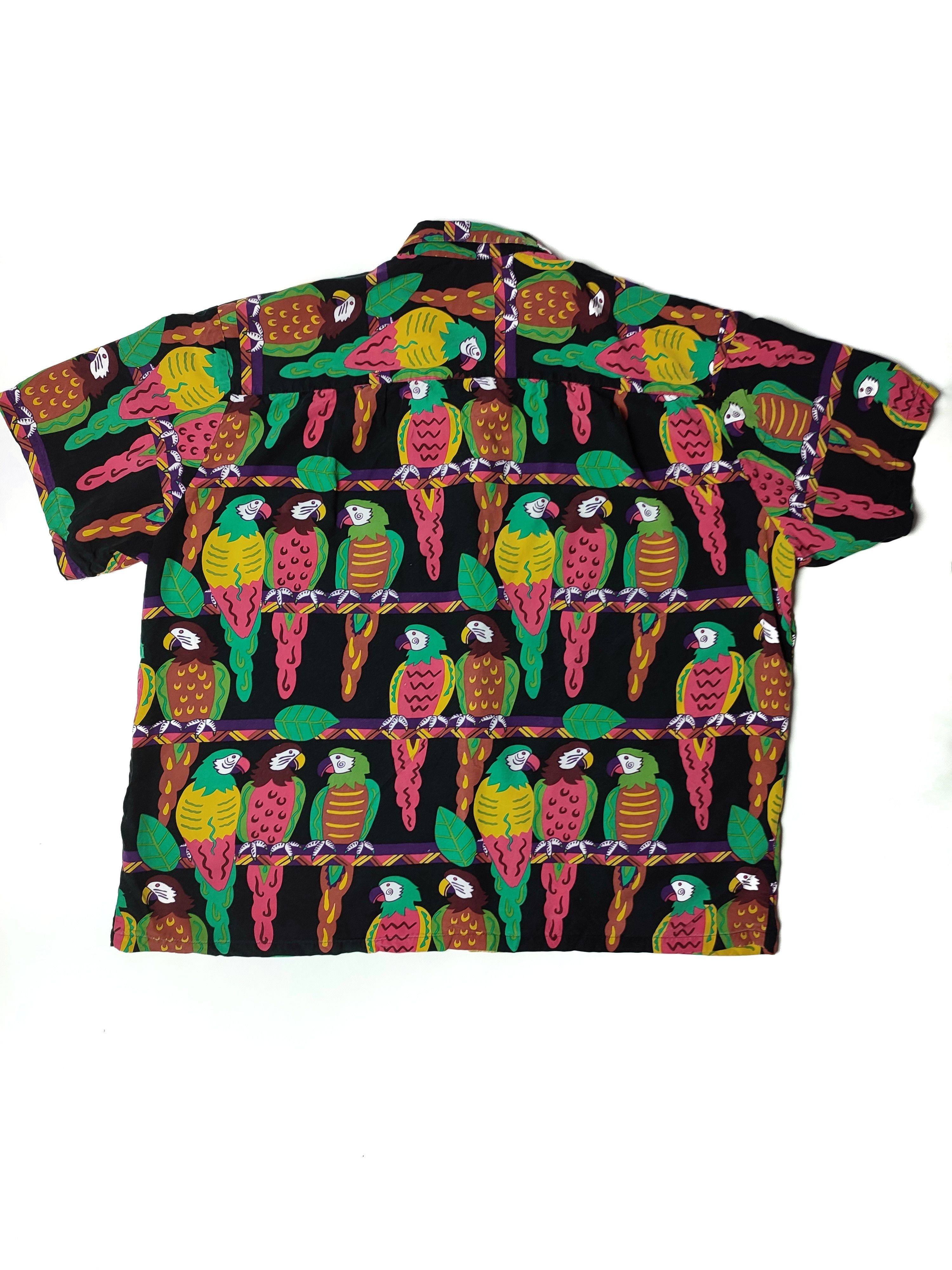 Vintage Vintage Paradise Found Hawaiian Parrots Shirt Size US XL / EU 56 / 4 - 7 Thumbnail