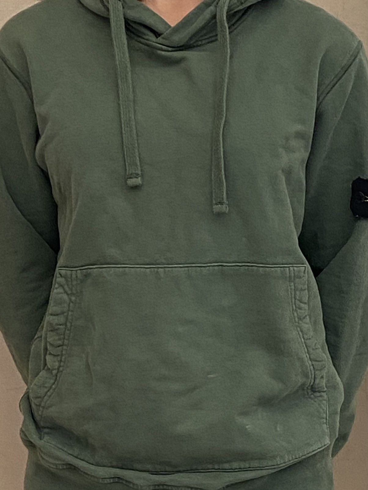 Stone Island Stone Island Logo Patch Drawstring Hoodie Musk Green Size US S / EU 44-46 / 1 - 2 Thumbnail
