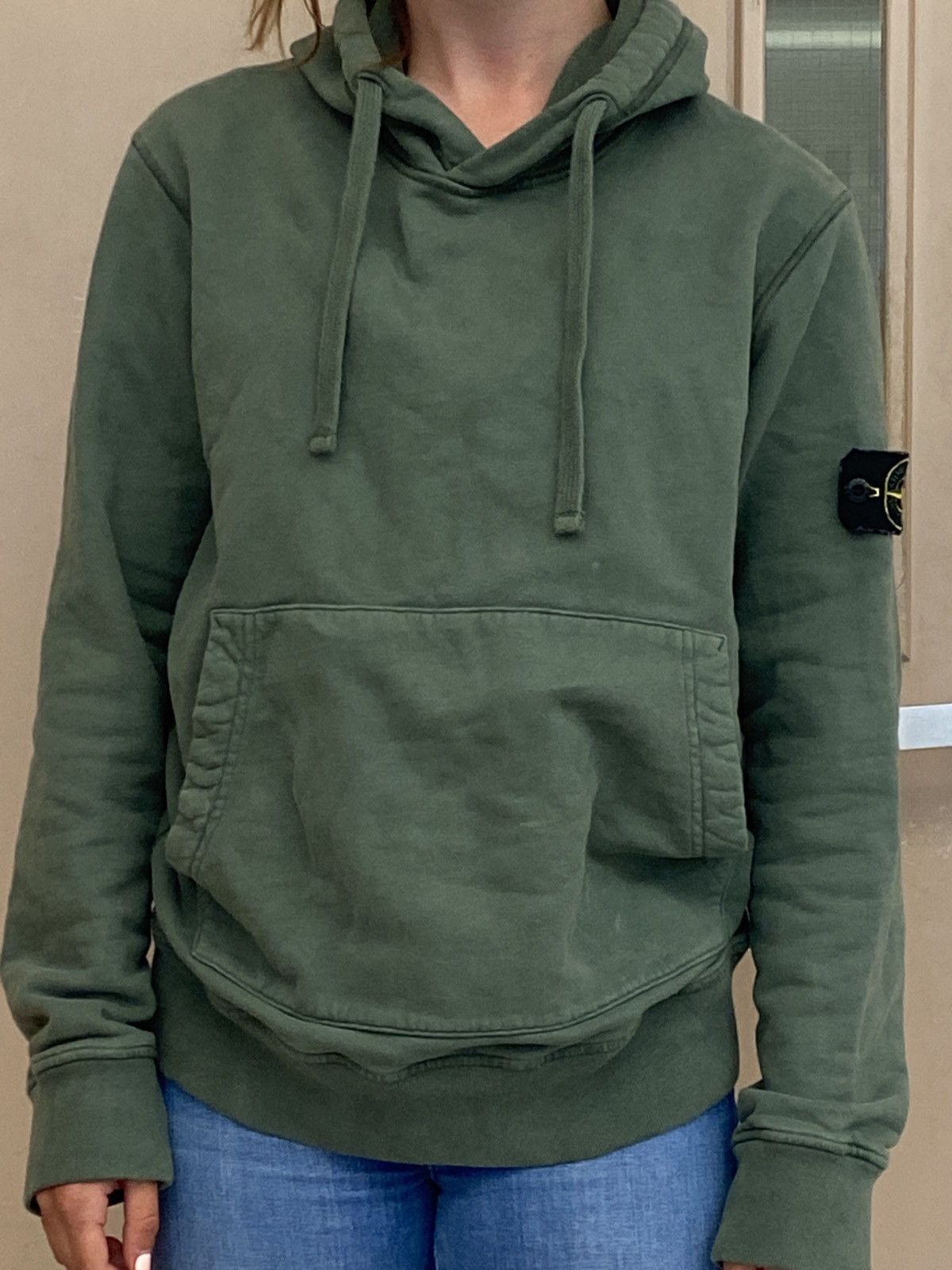 Stone Island Stone Island Logo Patch Drawstring Hoodie Musk Green Size US S / EU 44-46 / 1 - 5 Thumbnail
