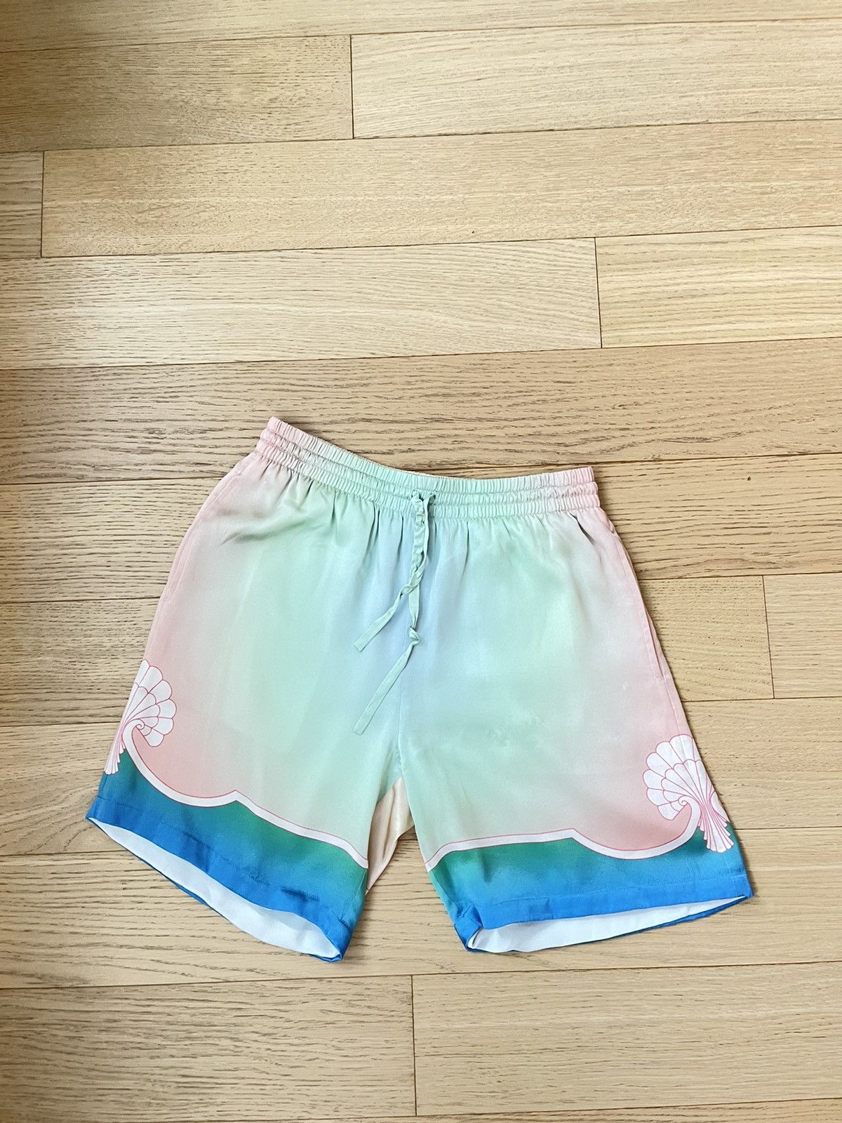 Casablanca Casablanca Lucid Dream Printed Silk Shorts (Large) Size US 34 / EU 50 - 1 Thumbnail