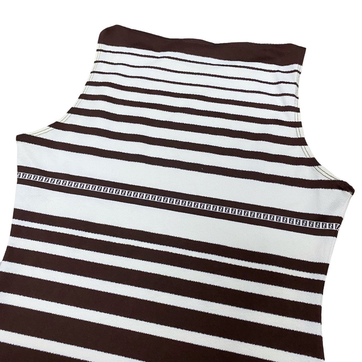 Fendi × Vintage Vintage 90s Fendi FF Logo Stripes Tank Top Size M / US 6-8 / IT 42-44 - 10 Thumbnail