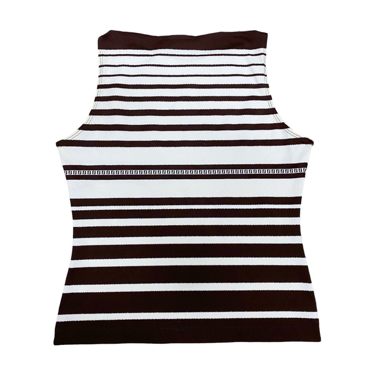 Fendi × Vintage Vintage 90s Fendi FF Logo Stripes Tank Top Size M / US 6-8 / IT 42-44 - 5 Thumbnail