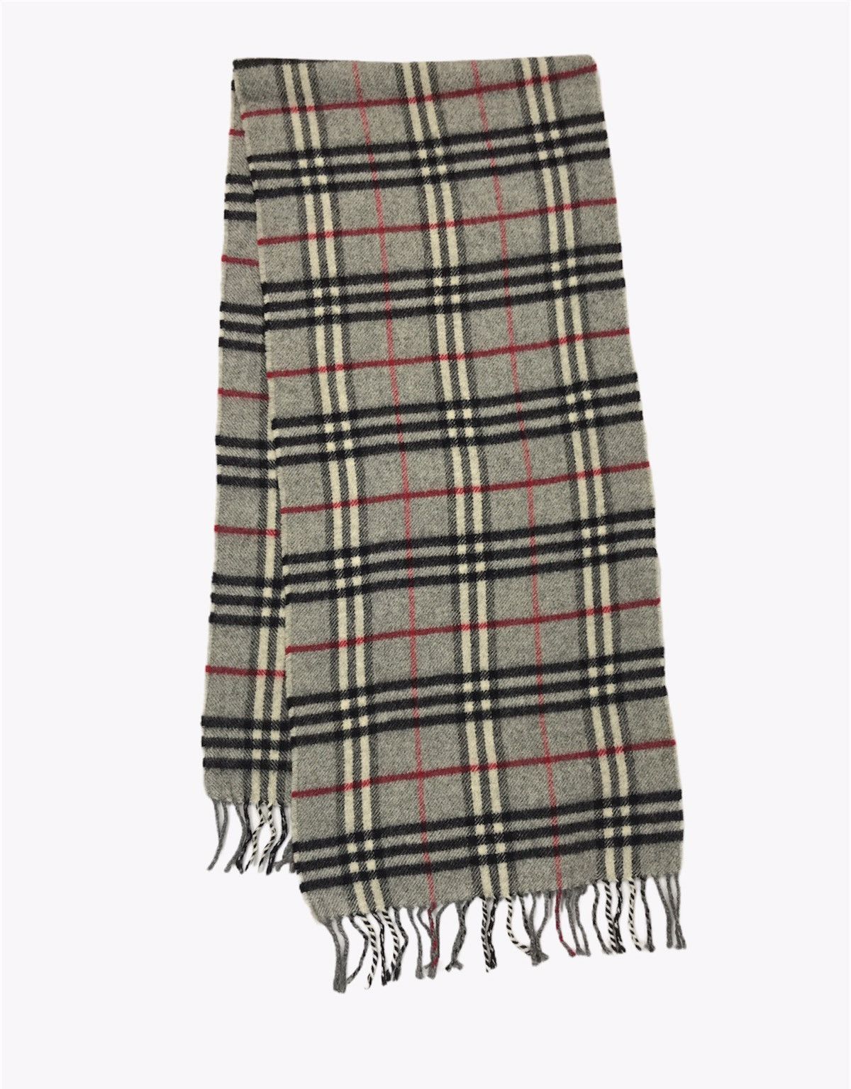 Burberry Burberrys soft grey nova check lambswool scarf/muffler Grailed