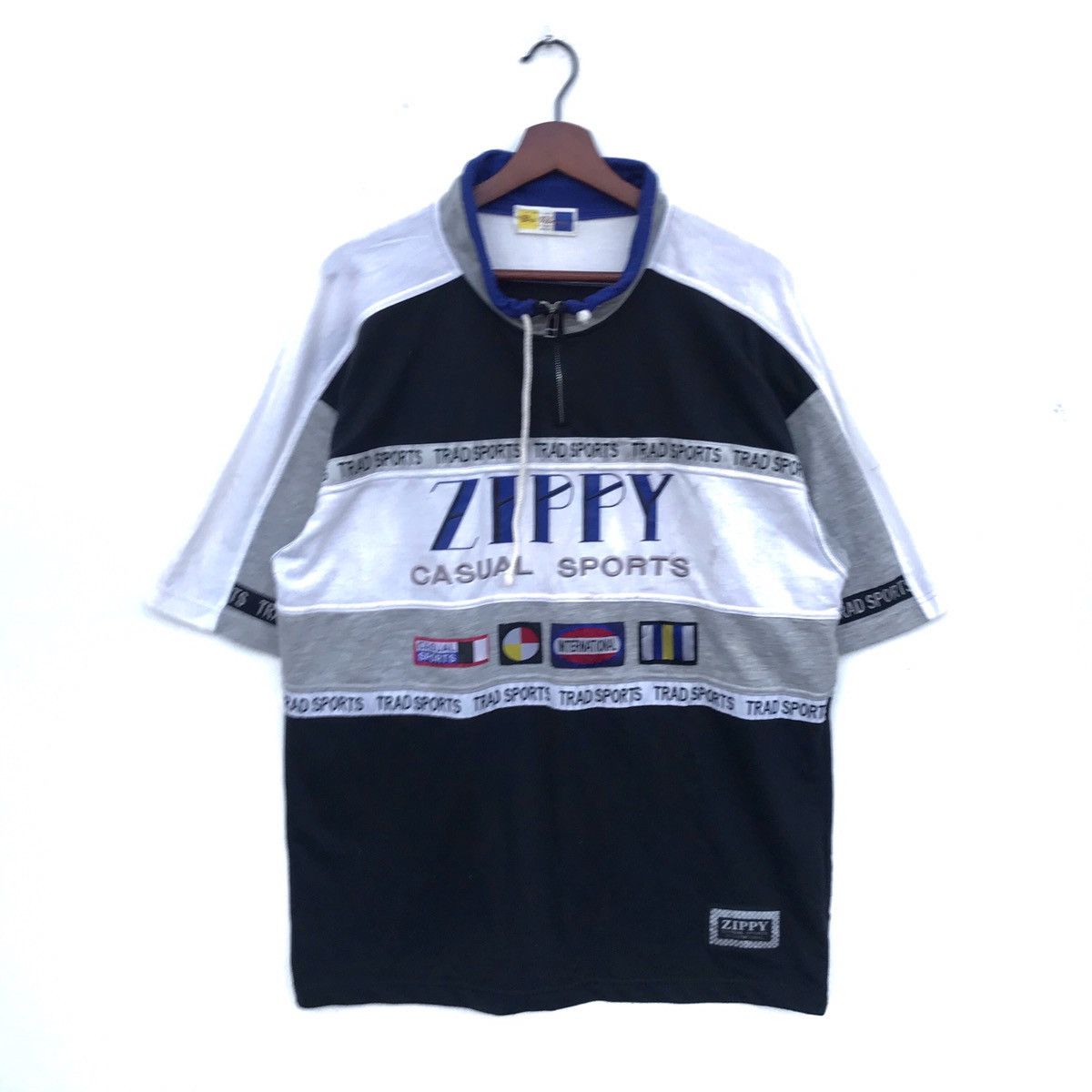 Japanese Brand Vintage Zippy Sport Embroidery Spellout HalfZip Shirt Size US M / EU 48-50 / 2 - 1 Thumbnail