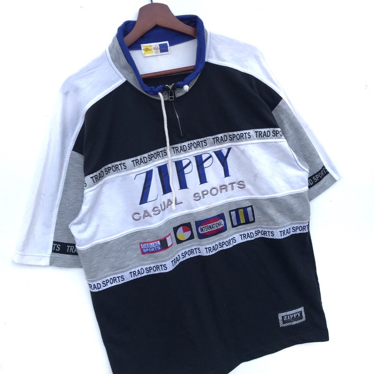 Japanese Brand Vintage Zippy Sport Embroidery Spellout HalfZip Shirt Size US M / EU 48-50 / 2 - 2 Thumbnail
