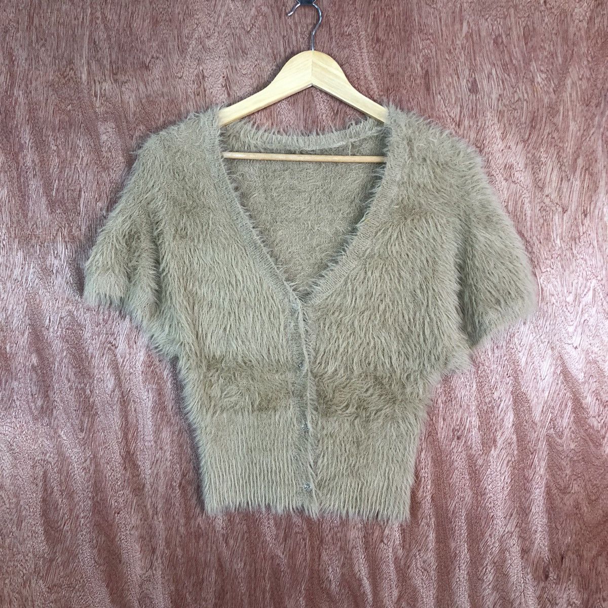 Homespun Knitwear × Japanese Brand Pou dou dou Brown Mohair Shag Shaggy Knitwear Size US XS / EU 42 / 0 - 1 Thumbnail