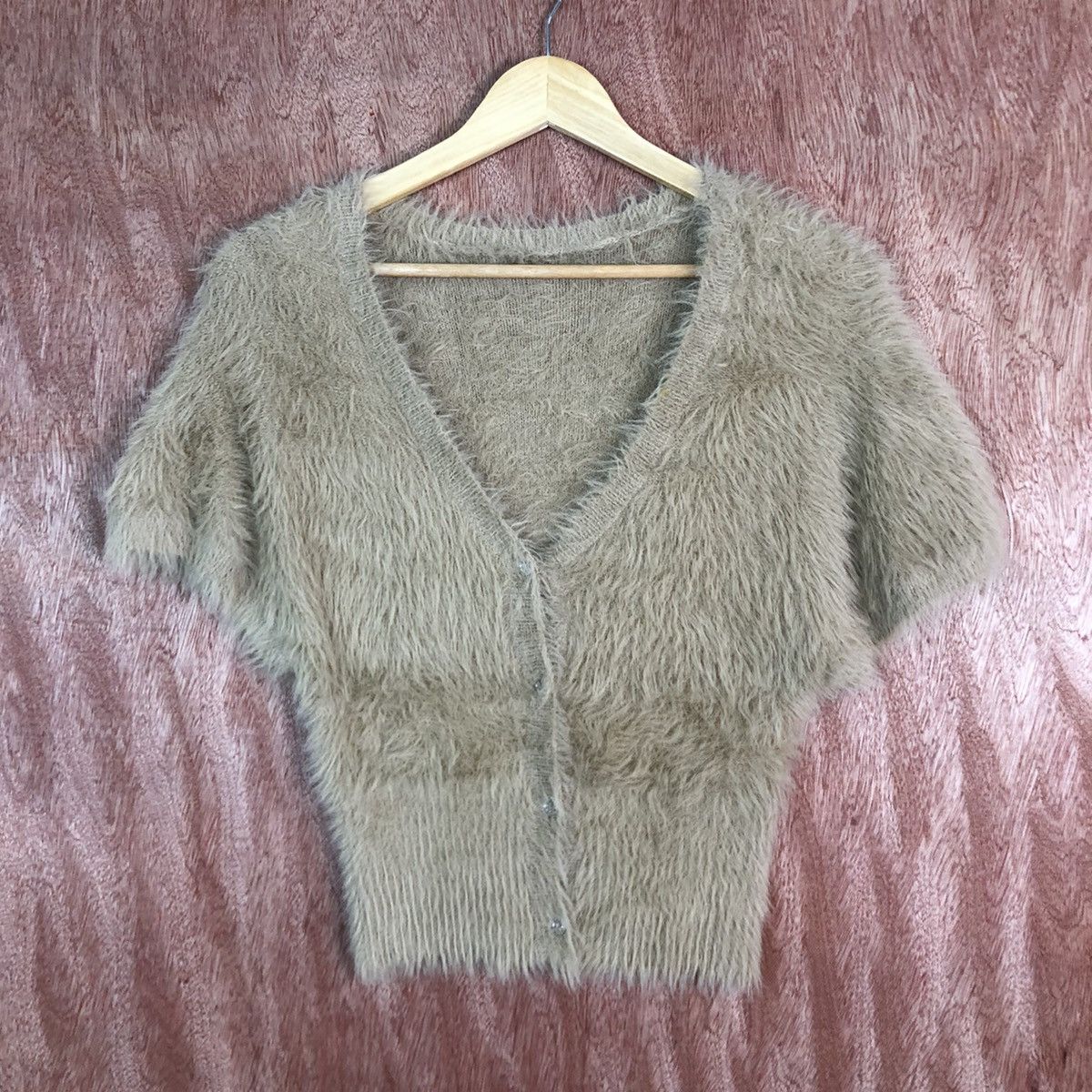 Homespun Knitwear × Japanese Brand Pou dou dou Brown Mohair Shag Shaggy Knitwear Size US XS / EU 42 / 0 - 3 Thumbnail