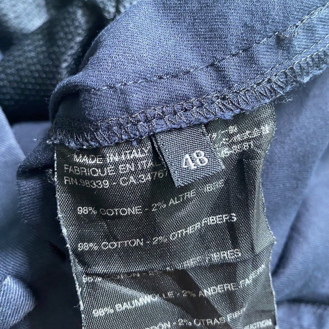 Prada Prada Navy Stretched Pants Zip Hem Size US 31 - 6 Thumbnail