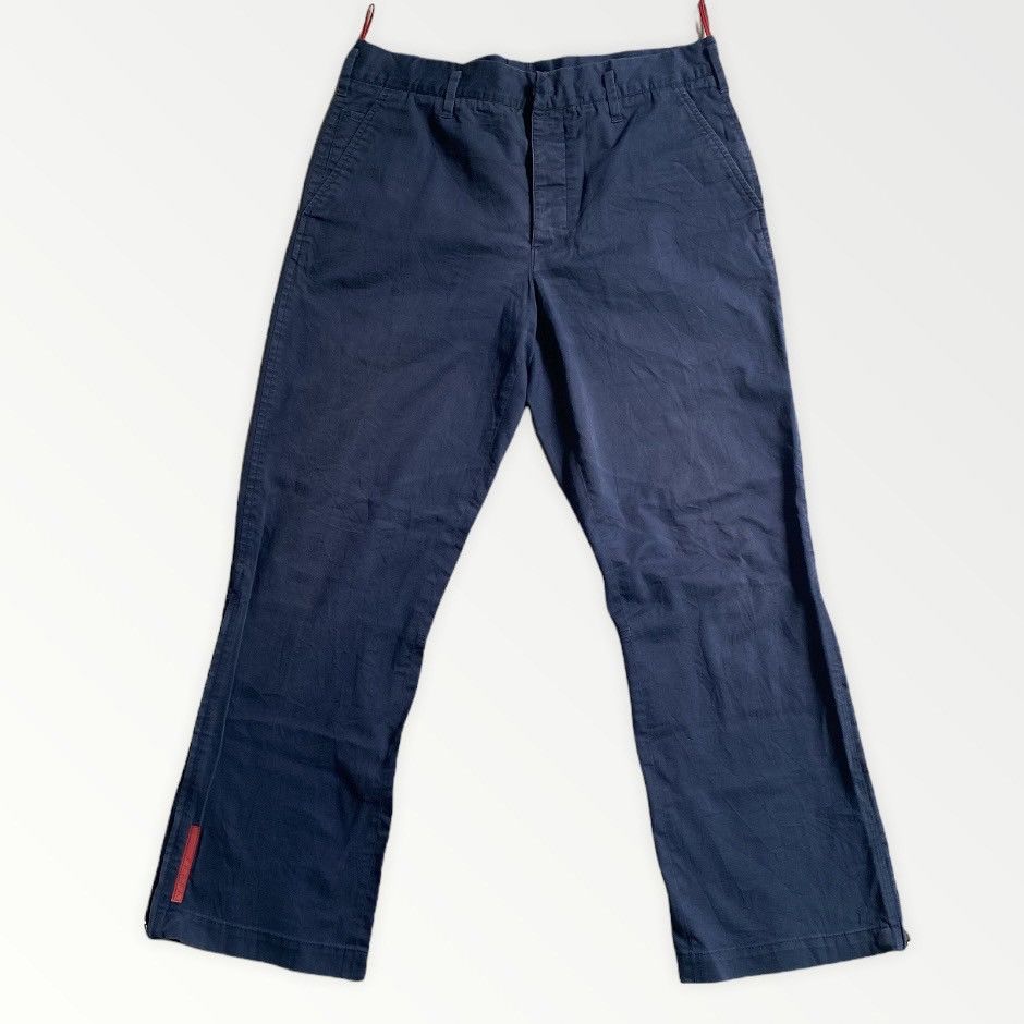 Prada Prada Navy Stretched Pants Zip Hem Size US 31 - 2 Thumbnail