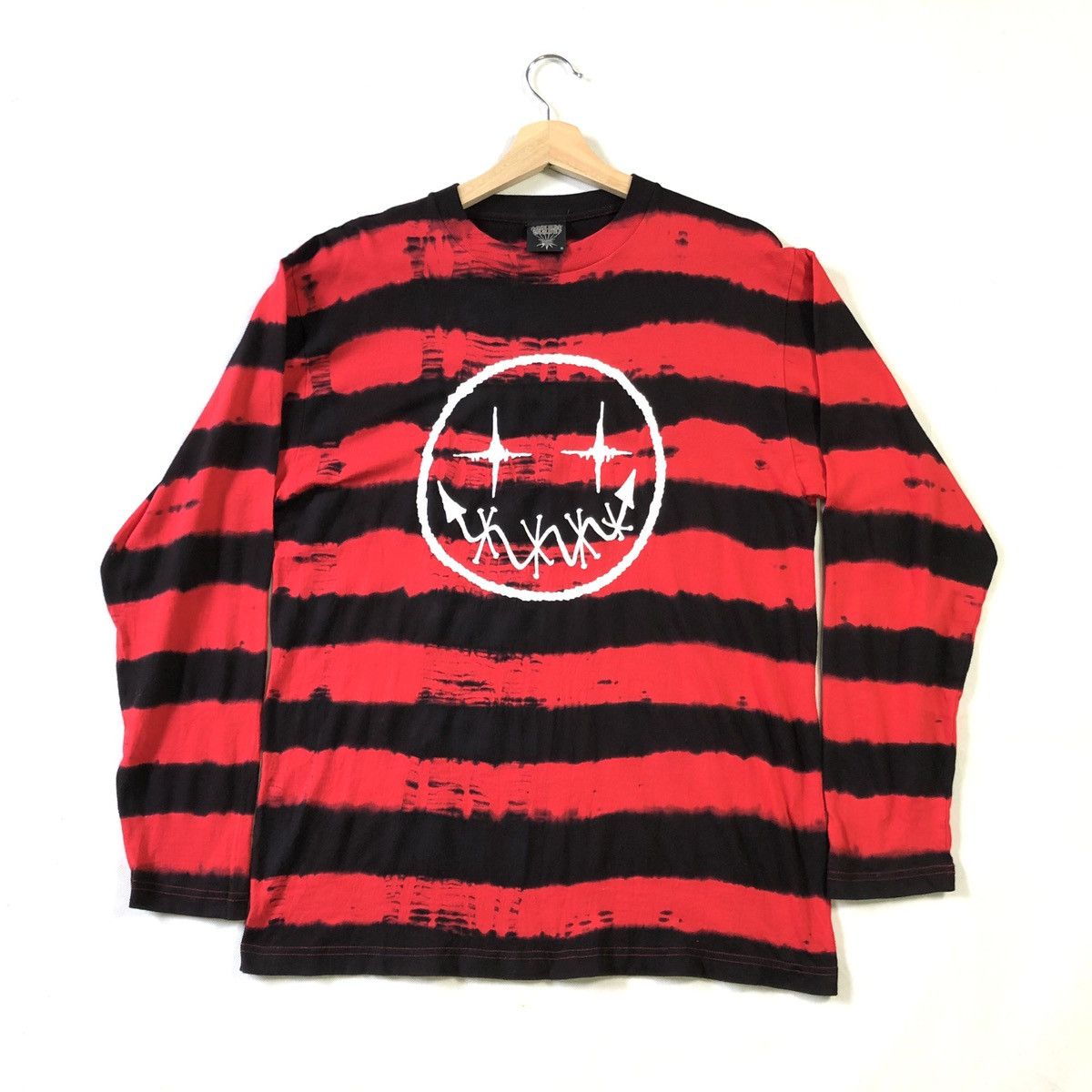 Japanese Brand Smiley Joker Face Tie Dye Stripes Mob Squad Shirt Size US M / EU 48-50 / 2 - 1 Thumbnail