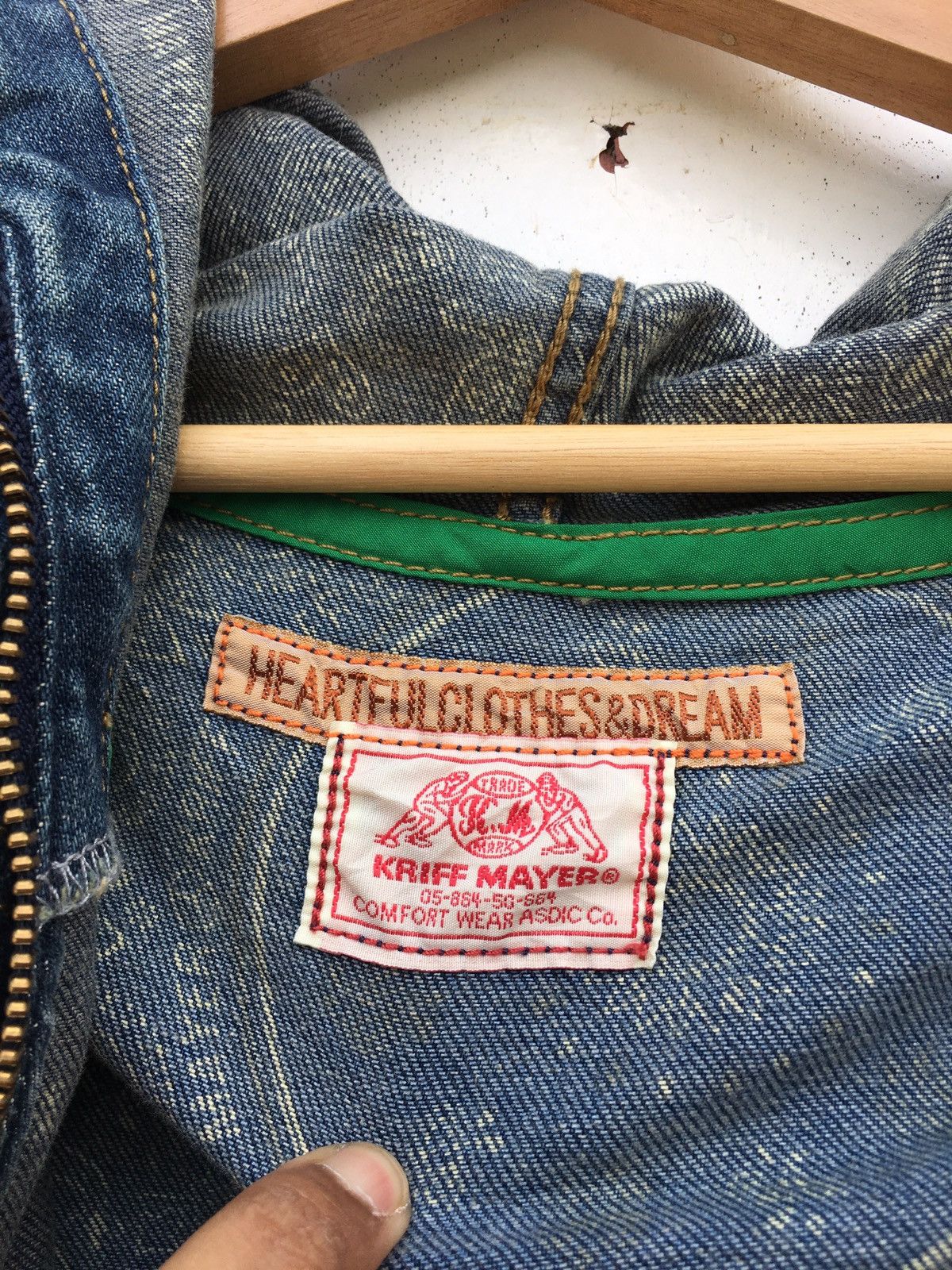 Vintage Kriff Mayer Heartfull Clothes & Dream Denim Hoodie