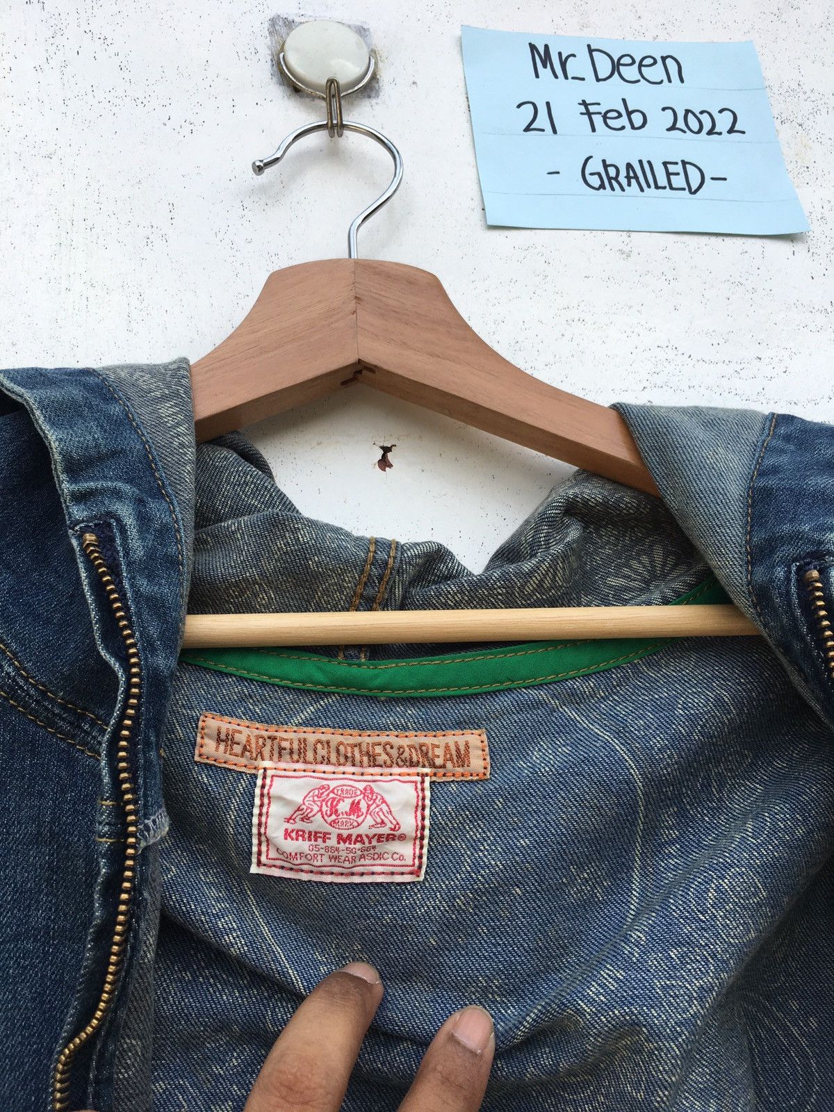 Vintage Kriff Mayer Heartfull Clothes & Dream Denim Hoodie